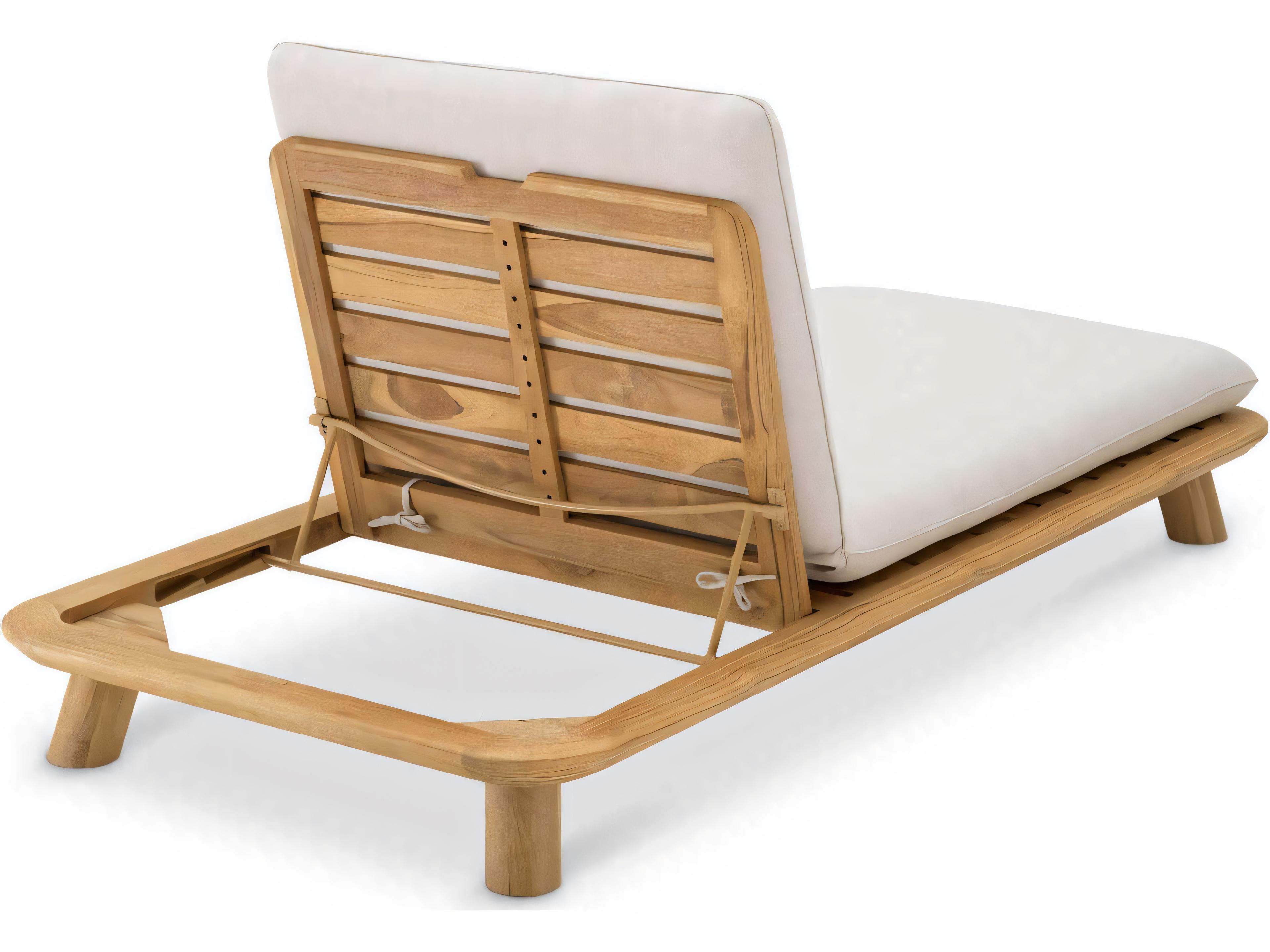 Eichholtz Outdoor Natural Teak Viola Sand Lounge Bed
