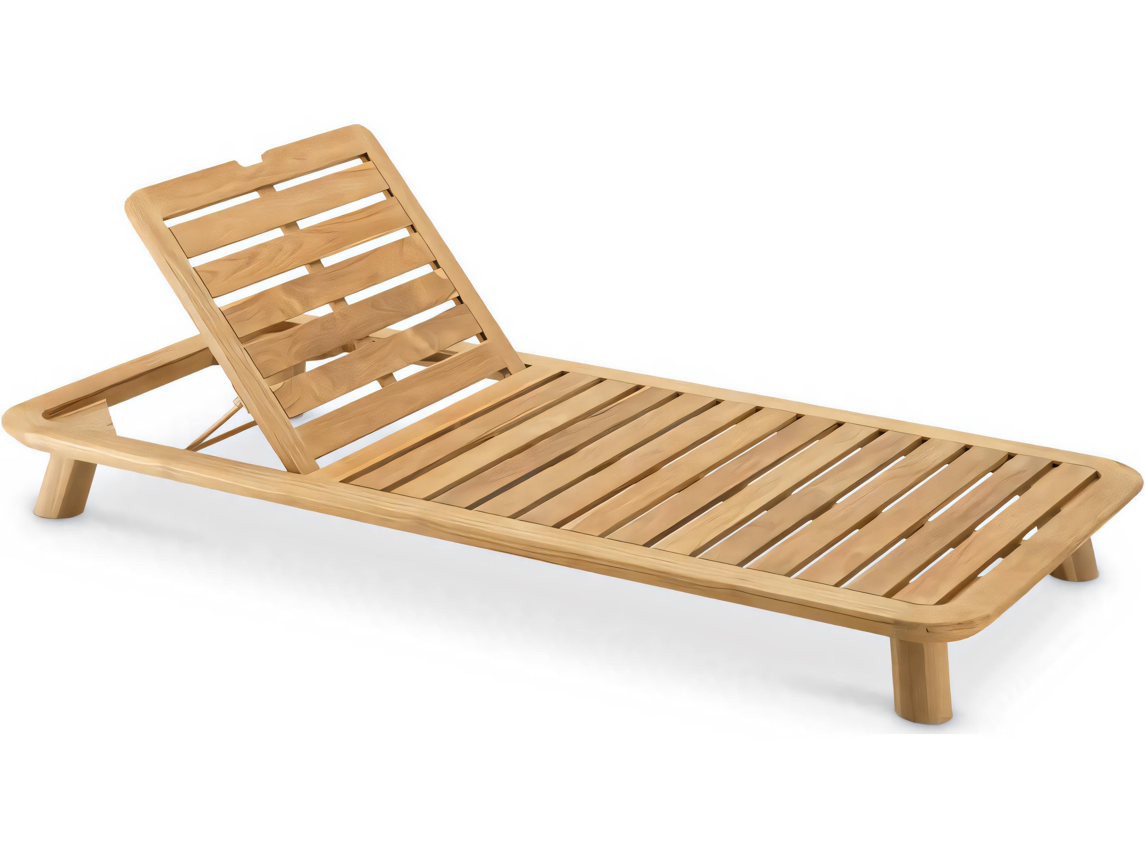 Eichholtz Outdoor Natural Teak Viola Sand Lounge Bed