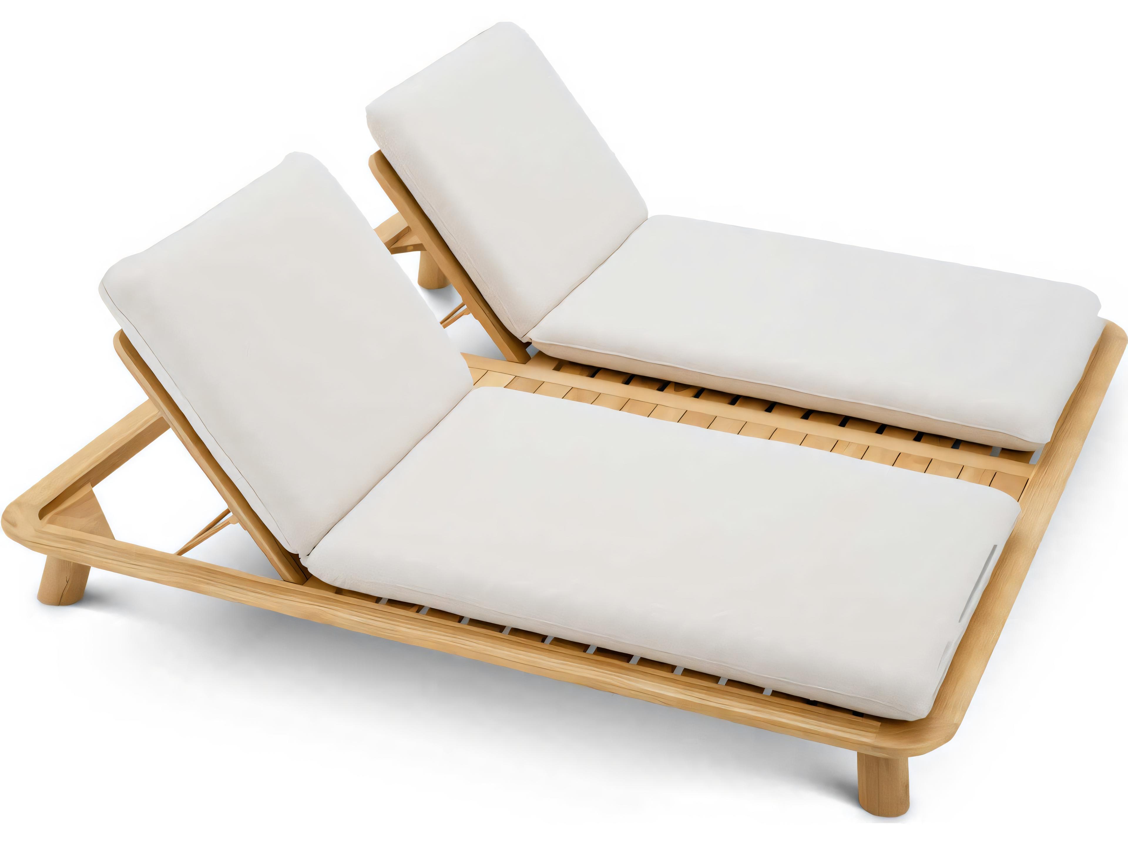 Eichholtz Outdoor Natural Teak Viola Sand Lounge Bed