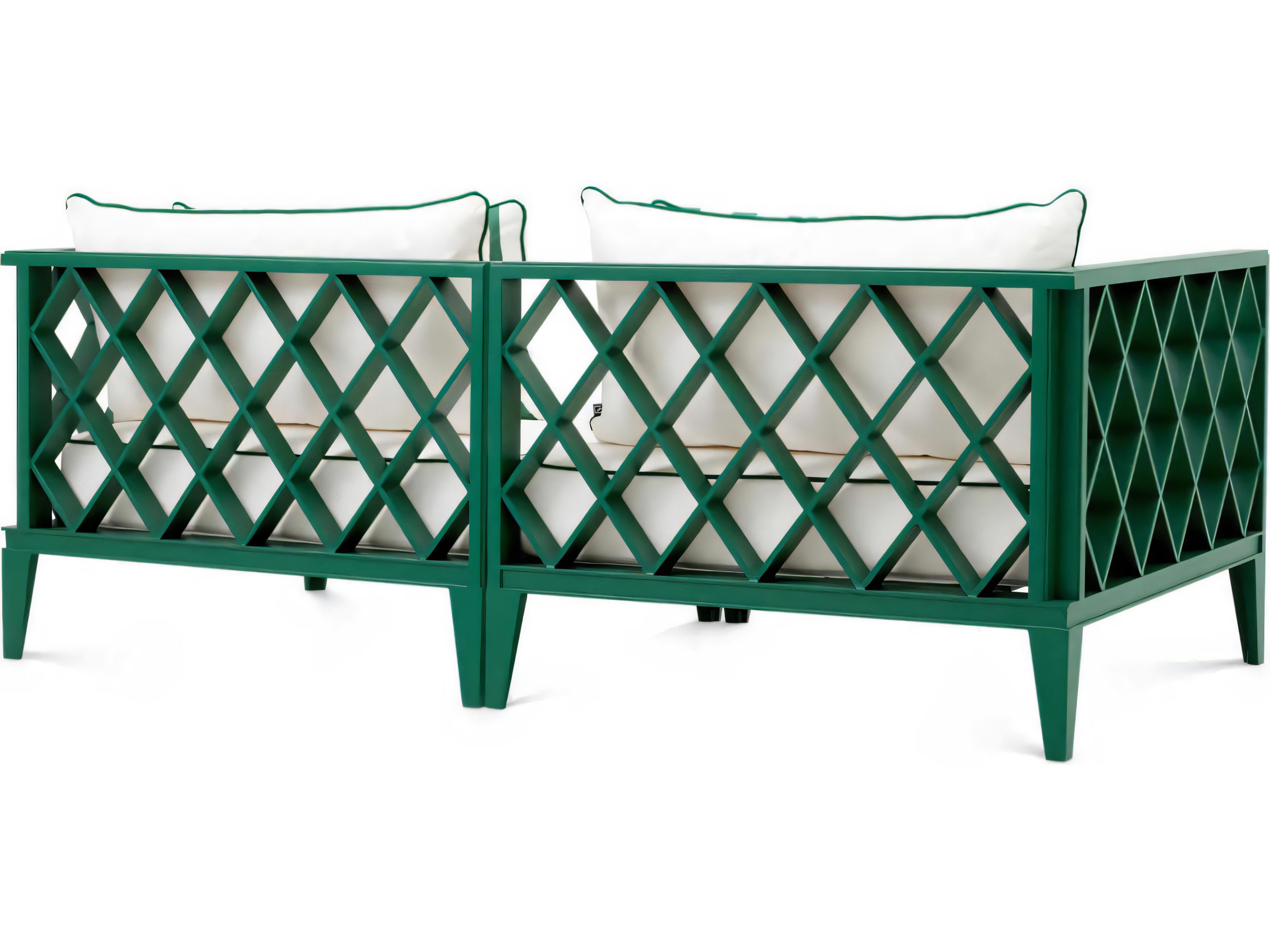 Eichholtz Outdoor Green Finish Blaise Off-white Florent Sofa