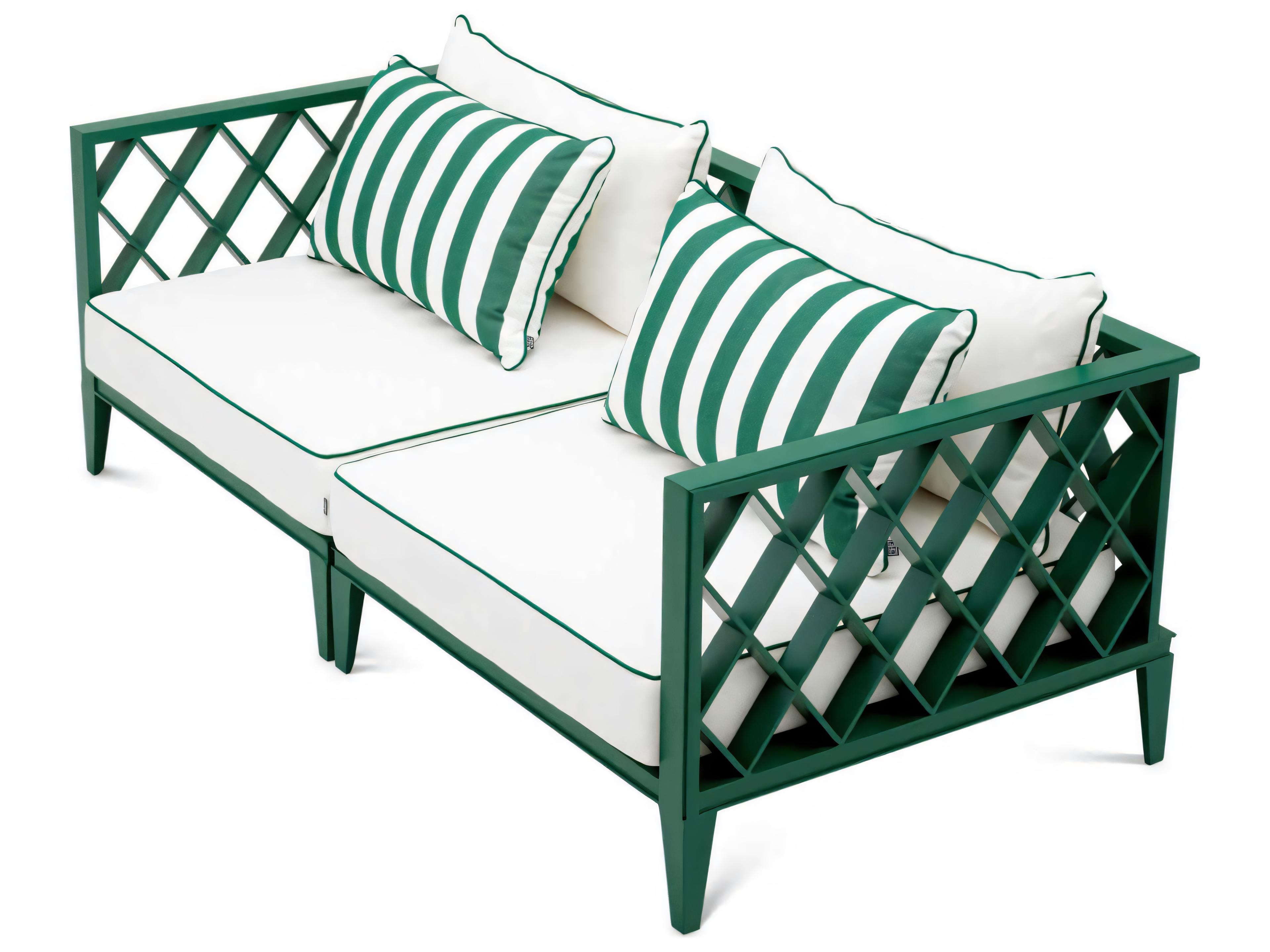 Eichholtz Outdoor Green Finish Blaise Off-white Florent Sofa