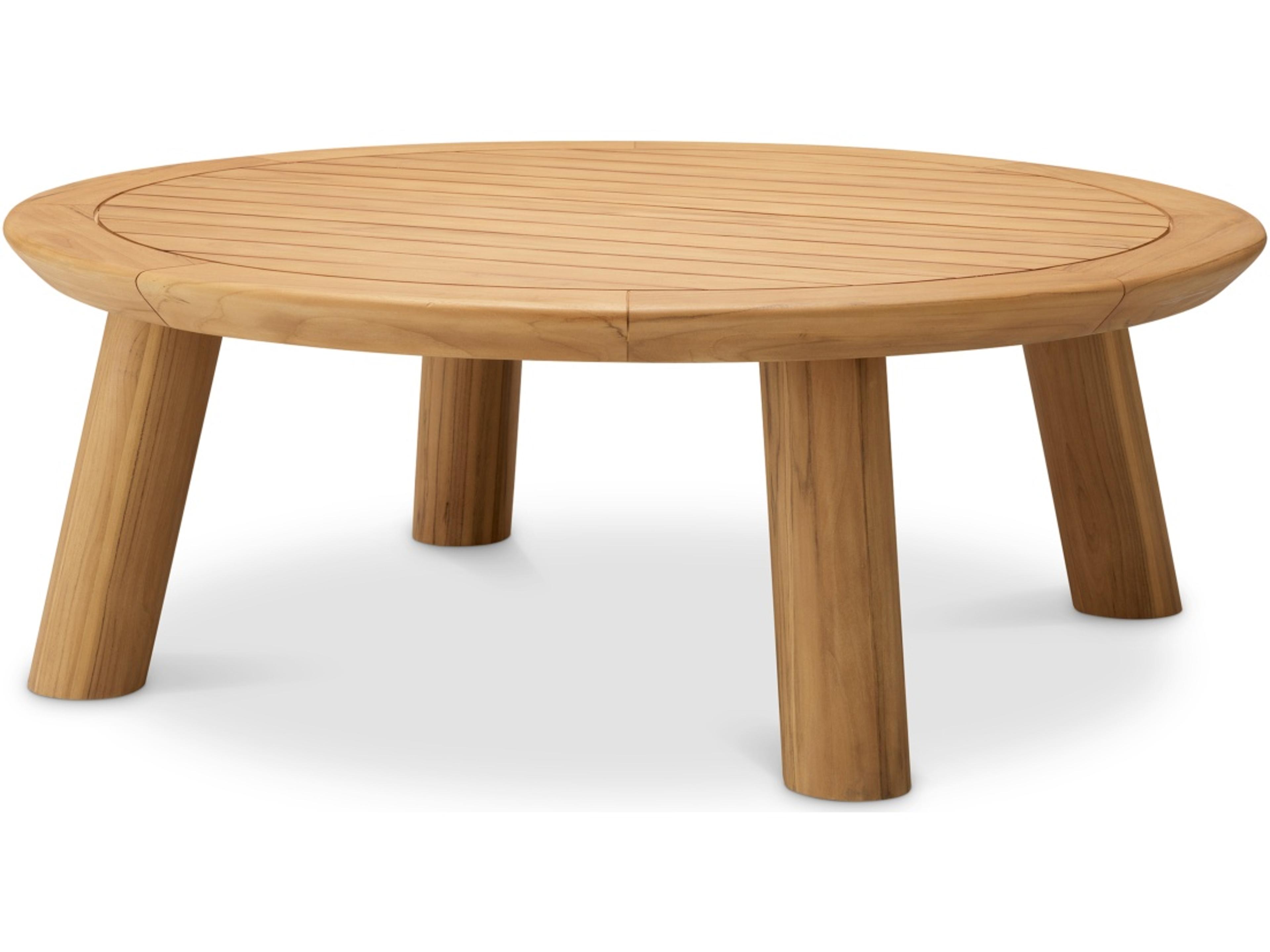 Natural Teak Round Coffee Table