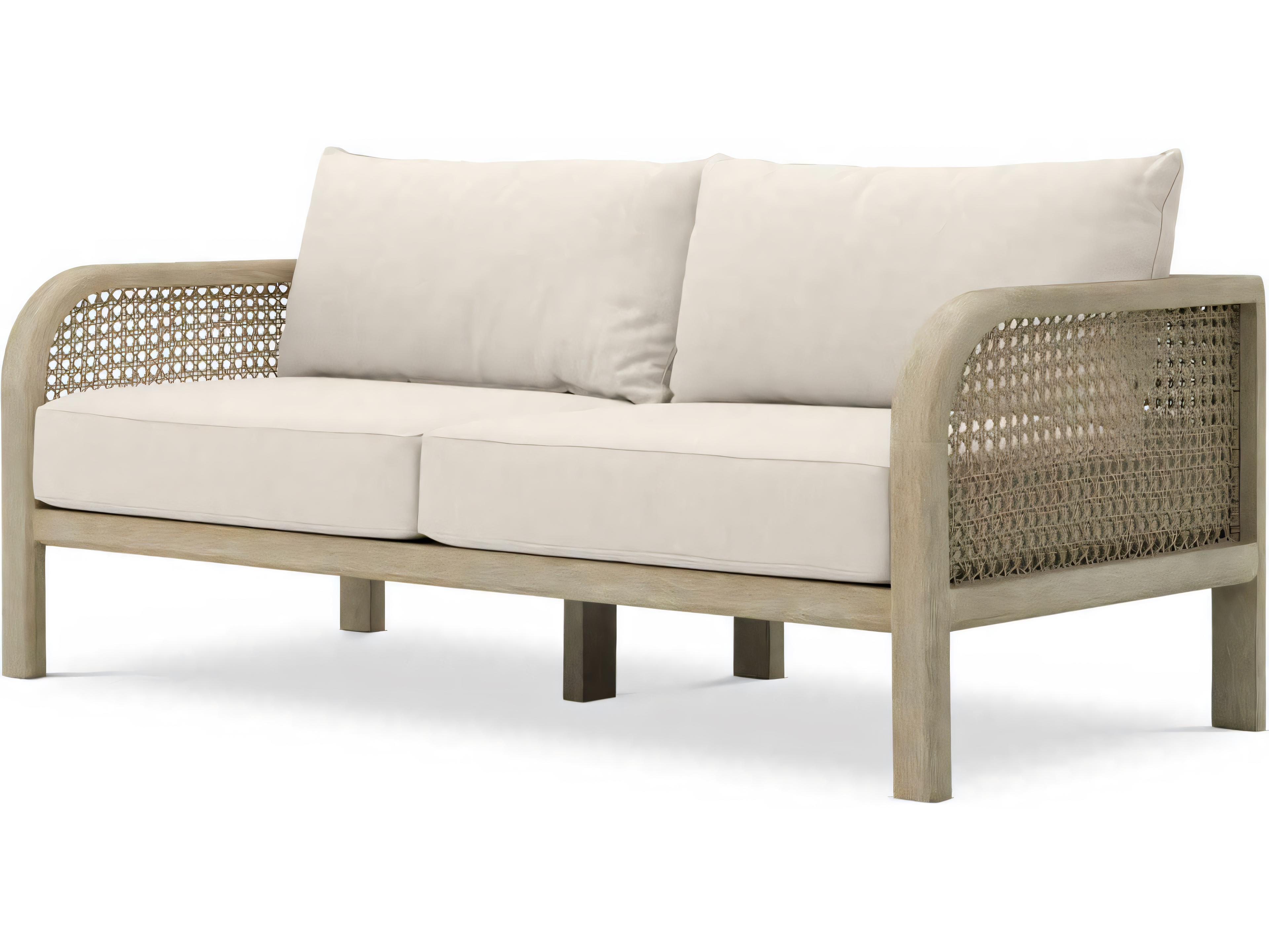 Eichholtz Outdoor Aged Teak Beige Rope Viola Sand Sofa