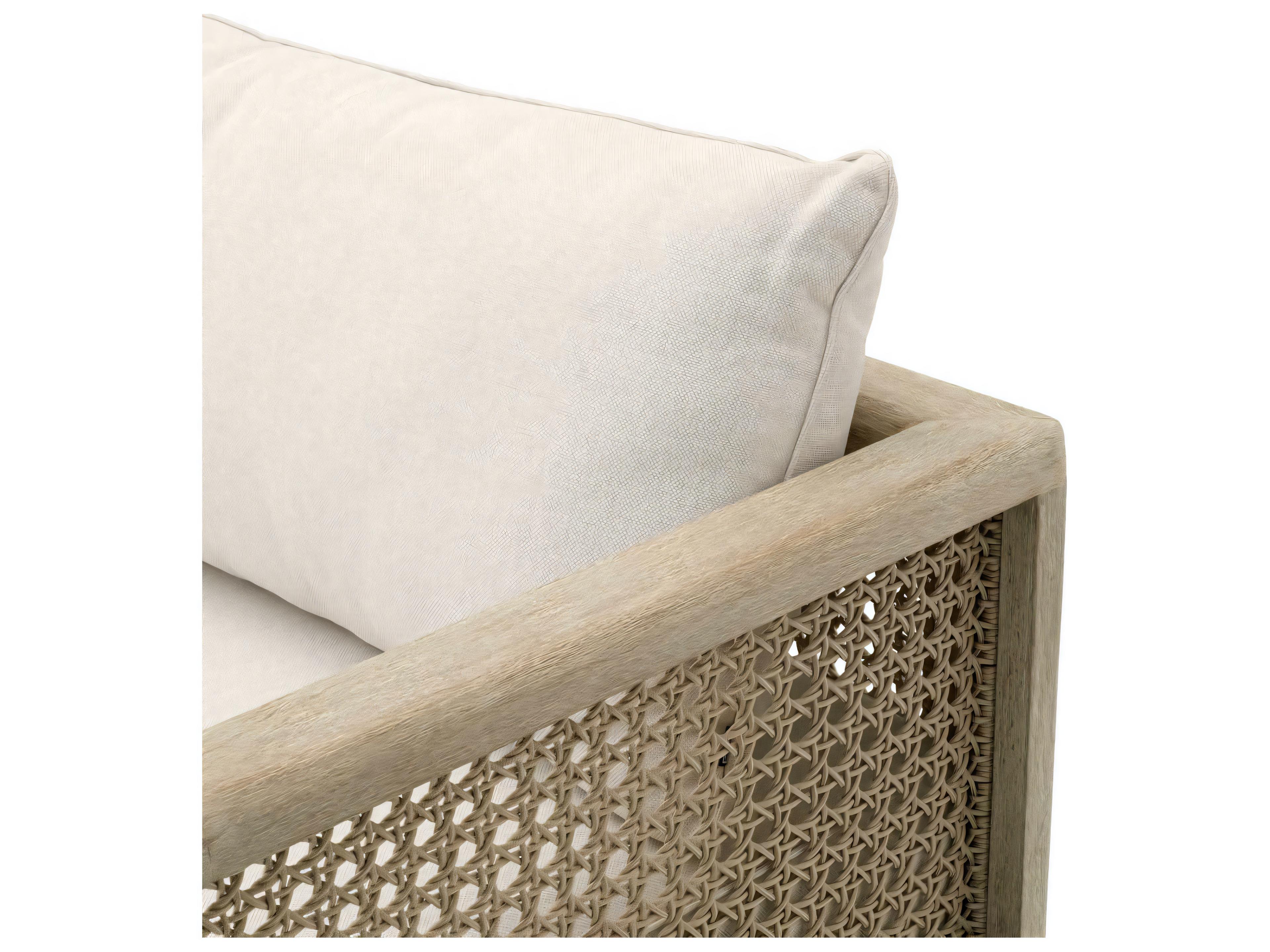 Eichholtz Outdoor Aged Teak Beige Rope Viola Sand Sofa