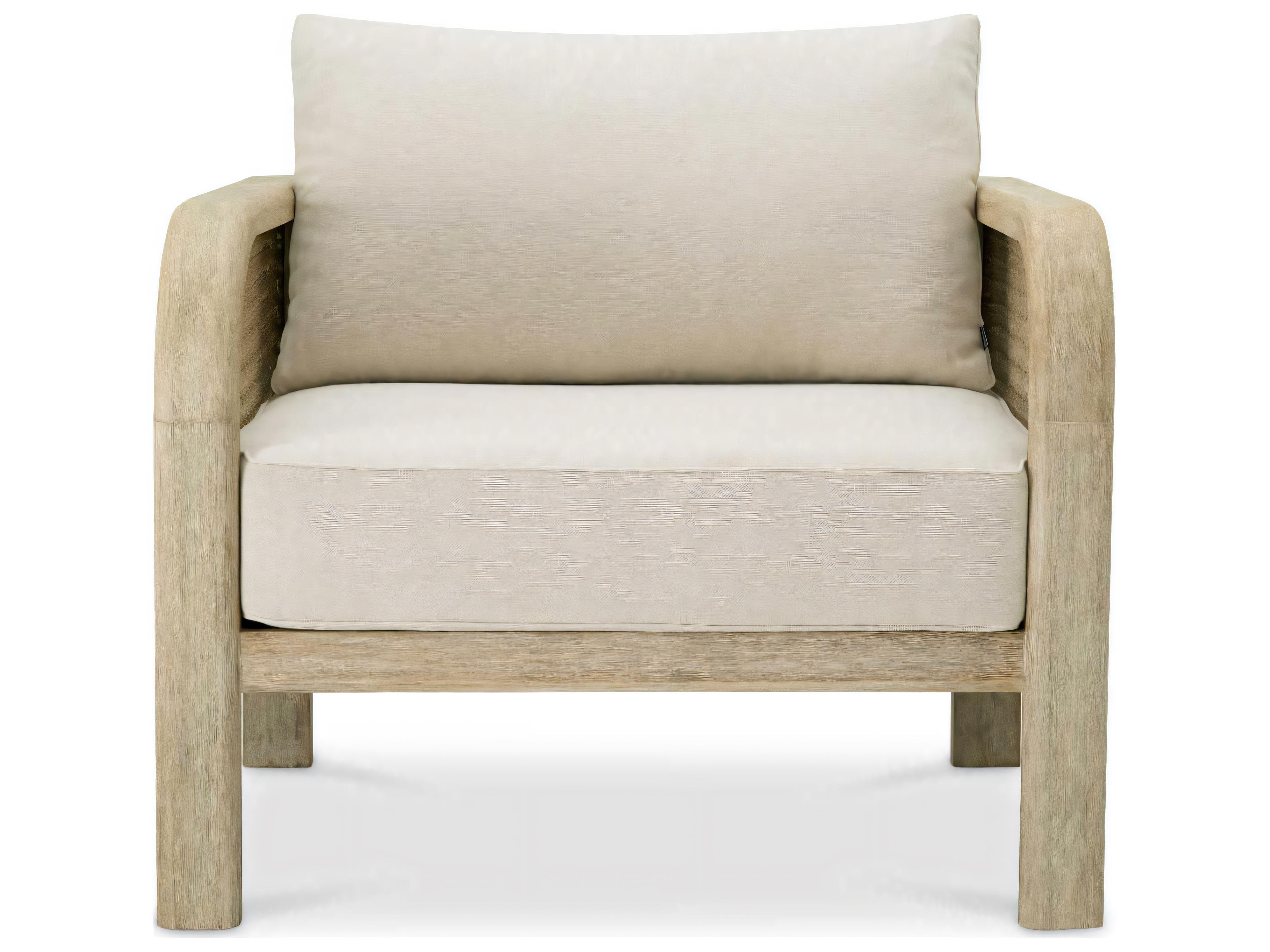 Eichholtz Outdoor Aged Teak Beige Rope Viola Sand Lounge Chair