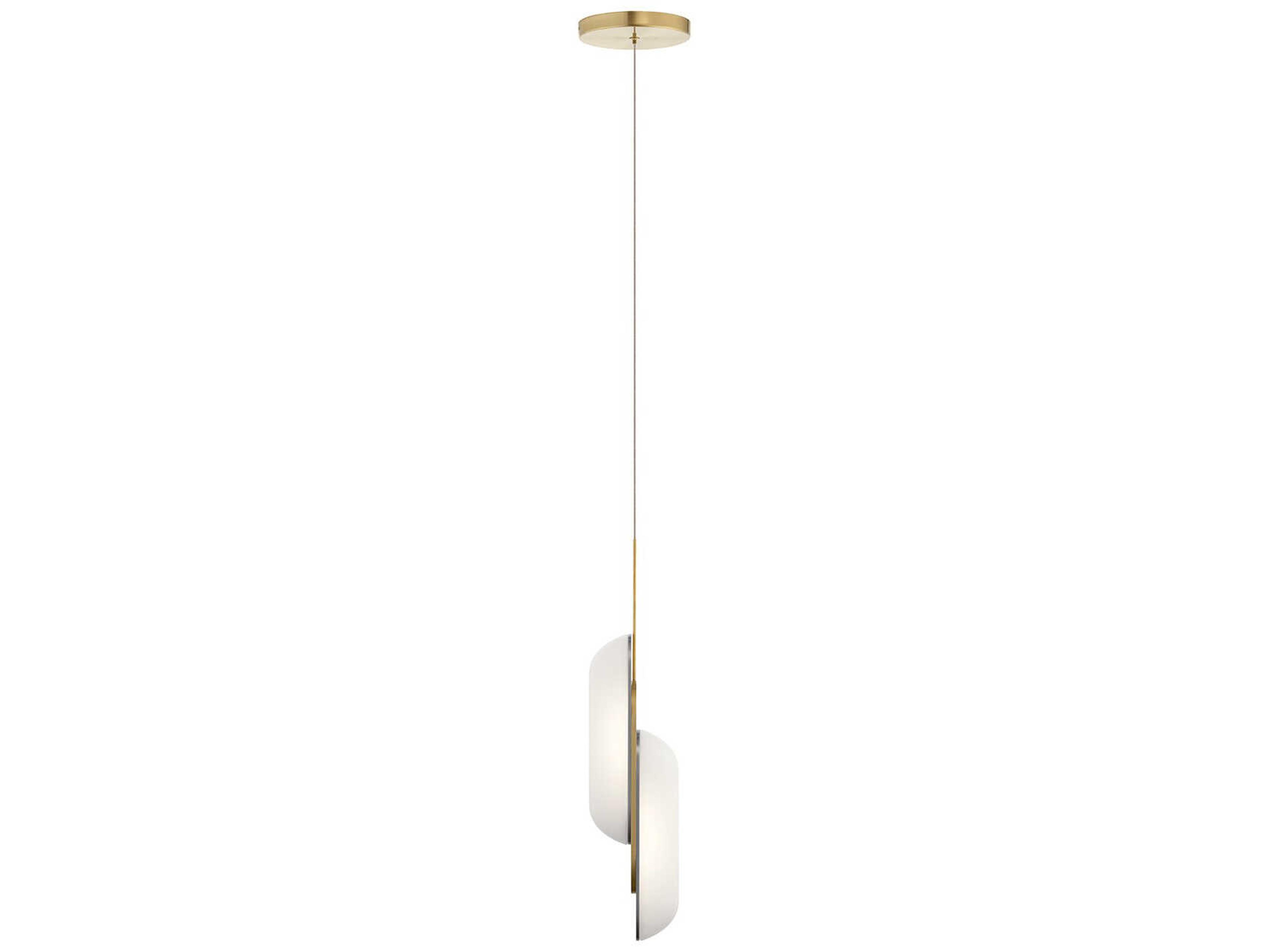 Elan Shima 2-Light Champagne Gold LED Geometric Mini Pendant