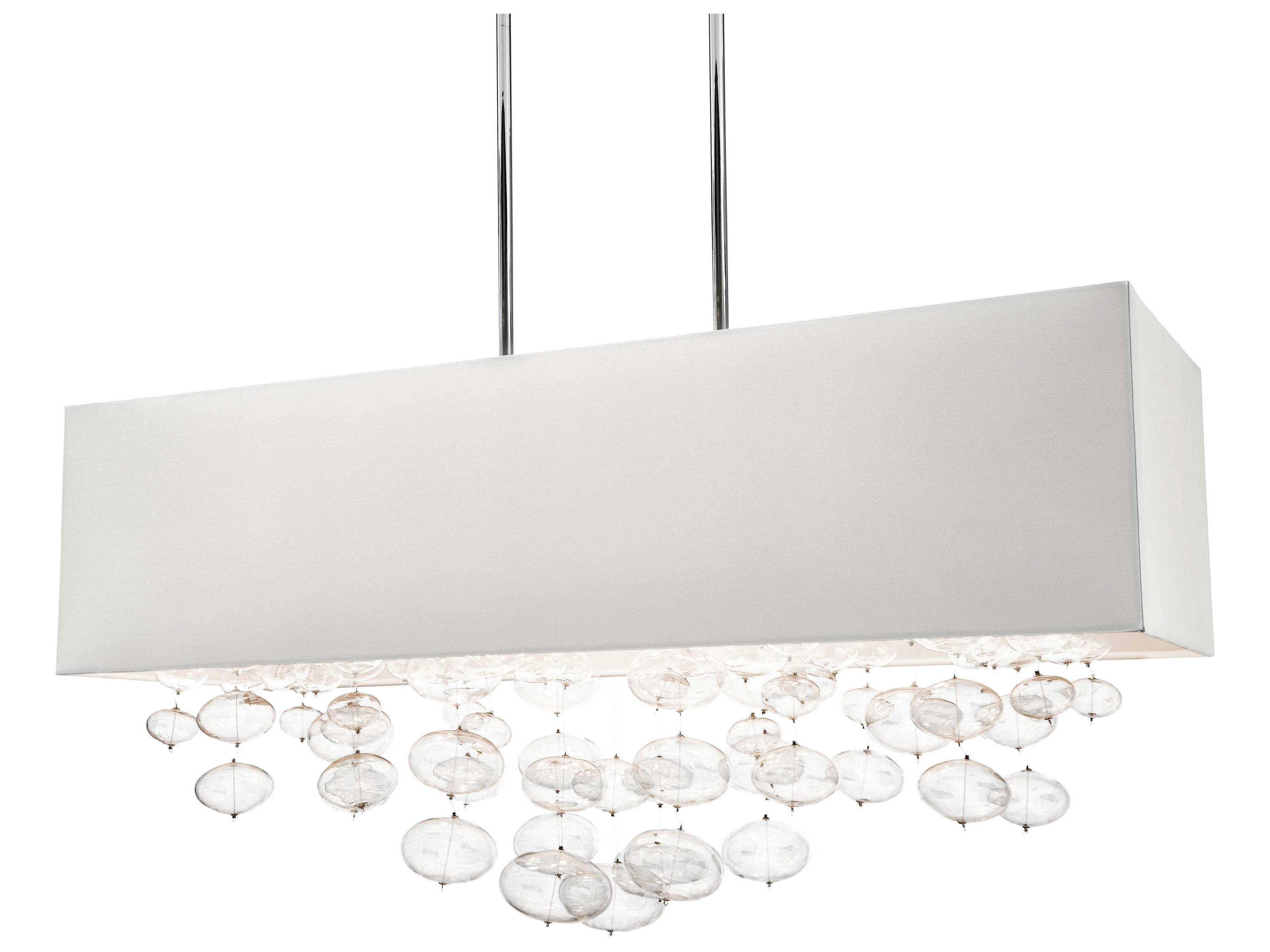 Elan Piatt 6-Light Chrome Glass Island Pendant