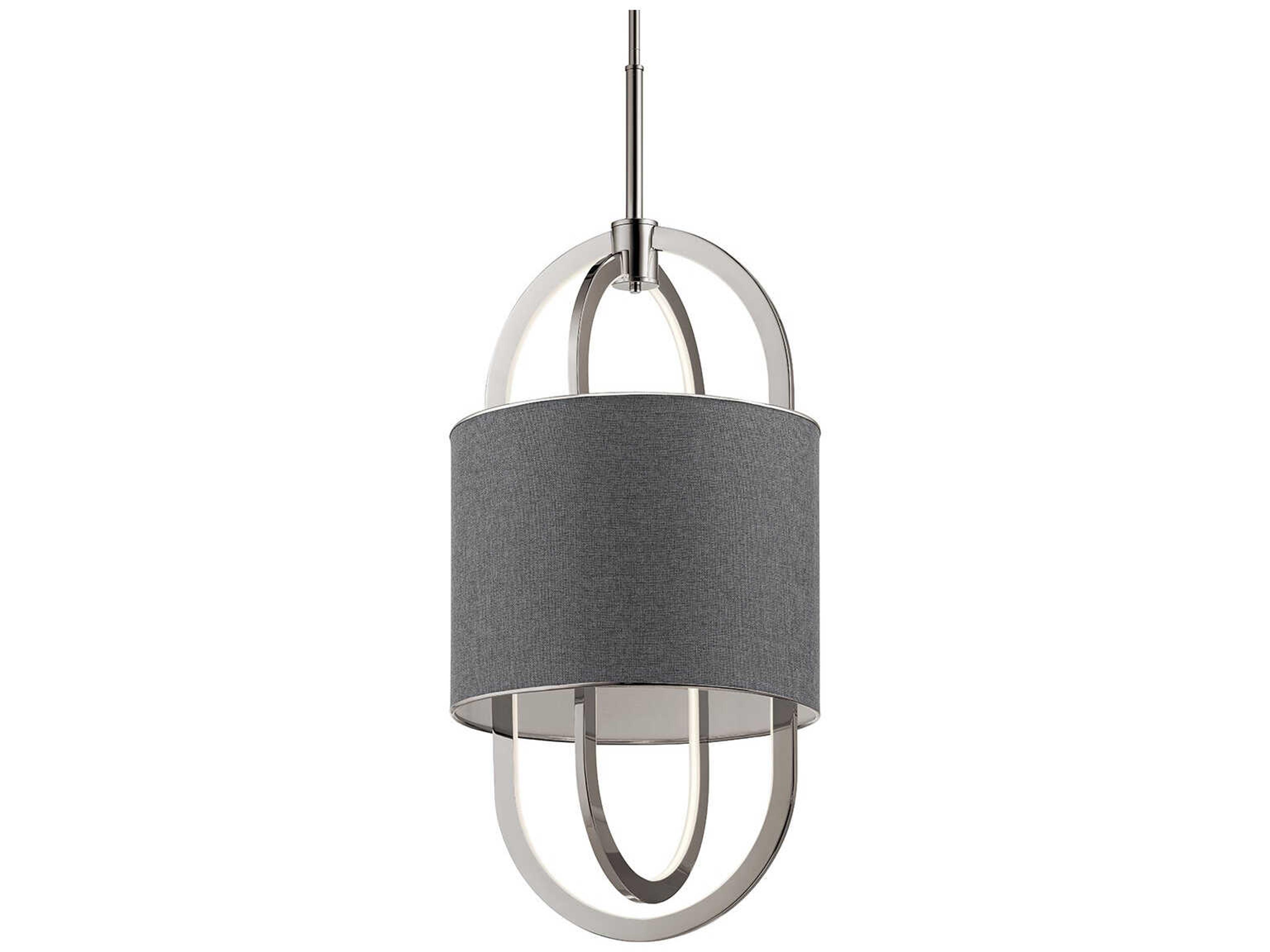 Elan Jolana 2-Light Polished Nickel LED Drum Pendant