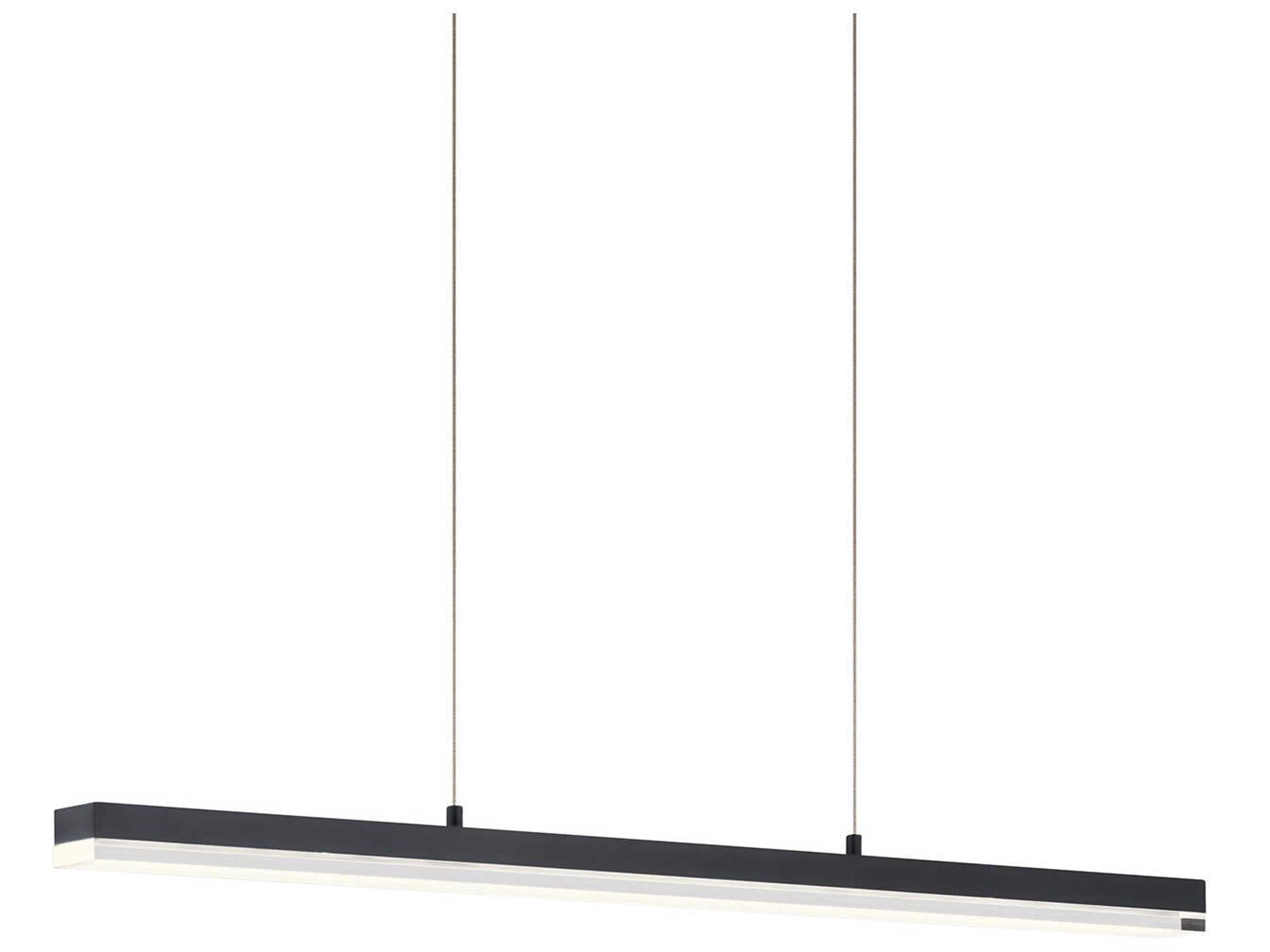 Elan Gorve 1-Light Matte Black LED Linear Island Pendant