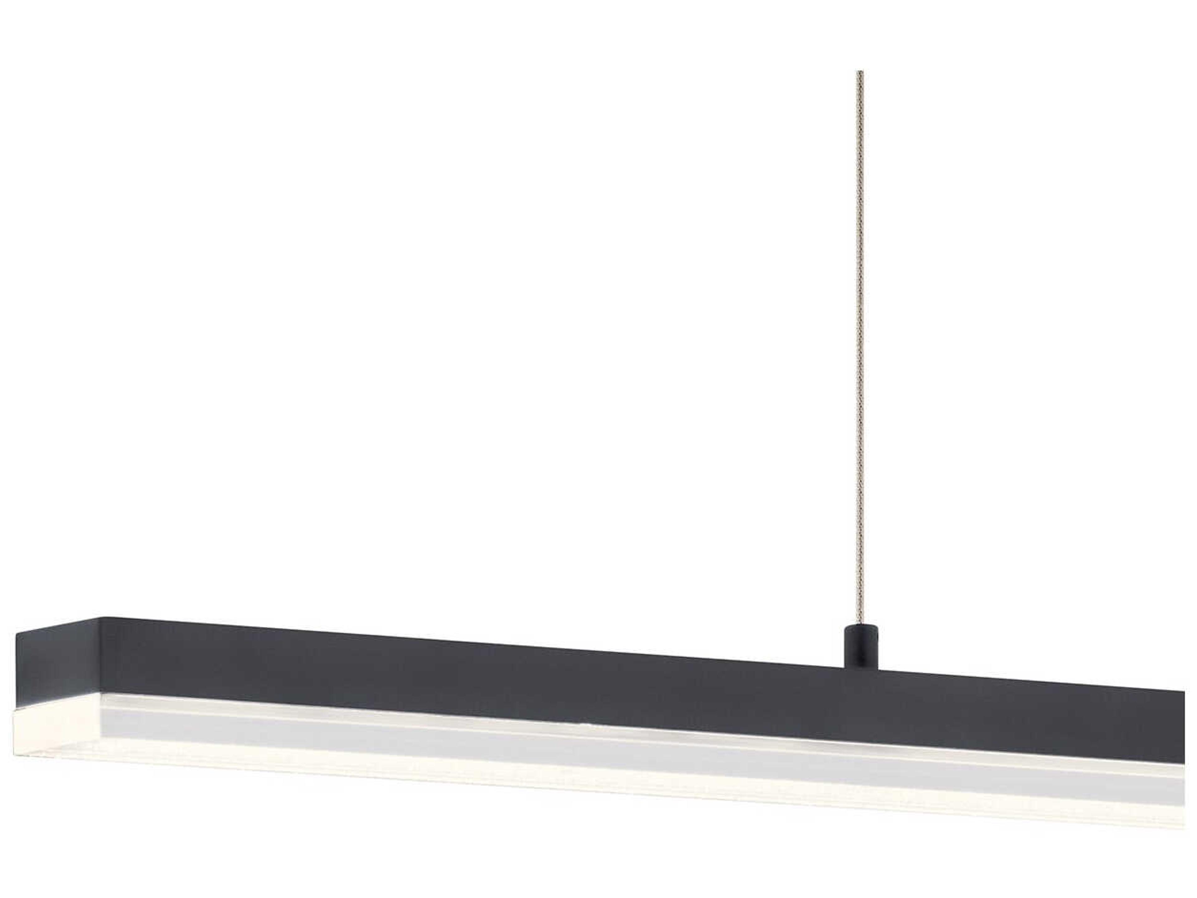Elan Gorve 1-Light Matte Black LED Linear Island Pendant