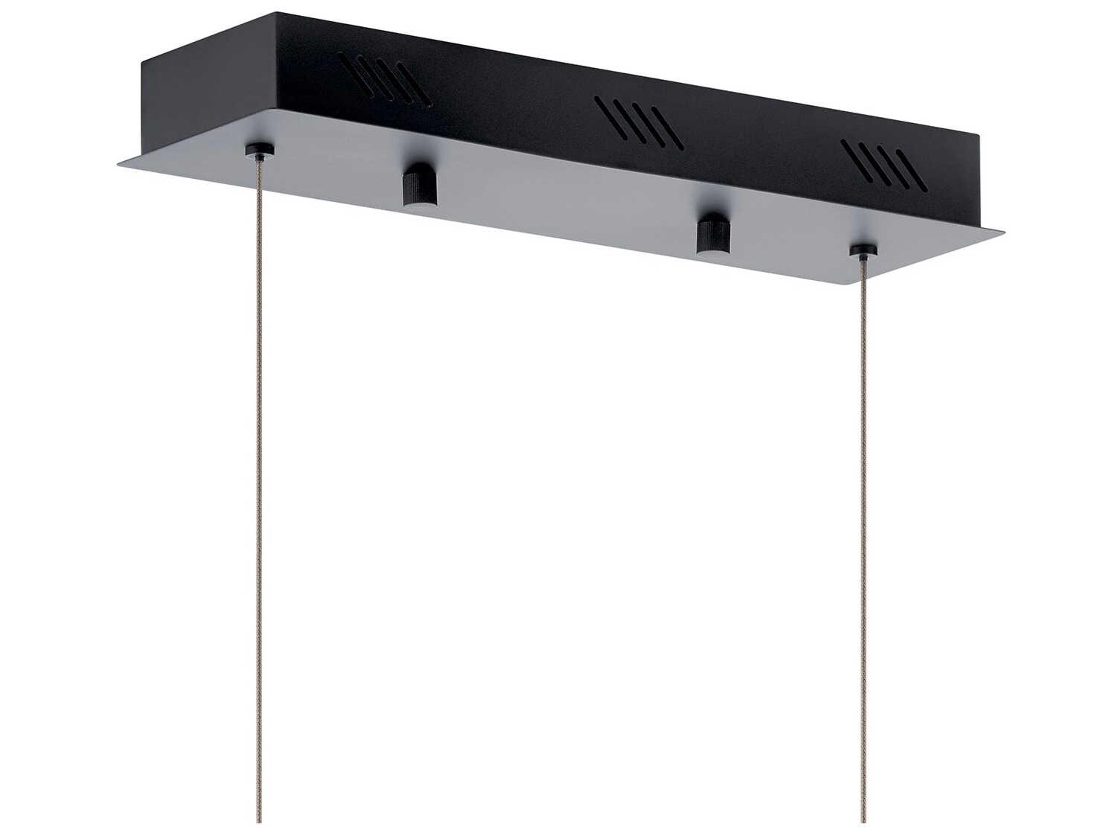 Elan Gorve 1-Light Matte Black LED Linear Island Pendant