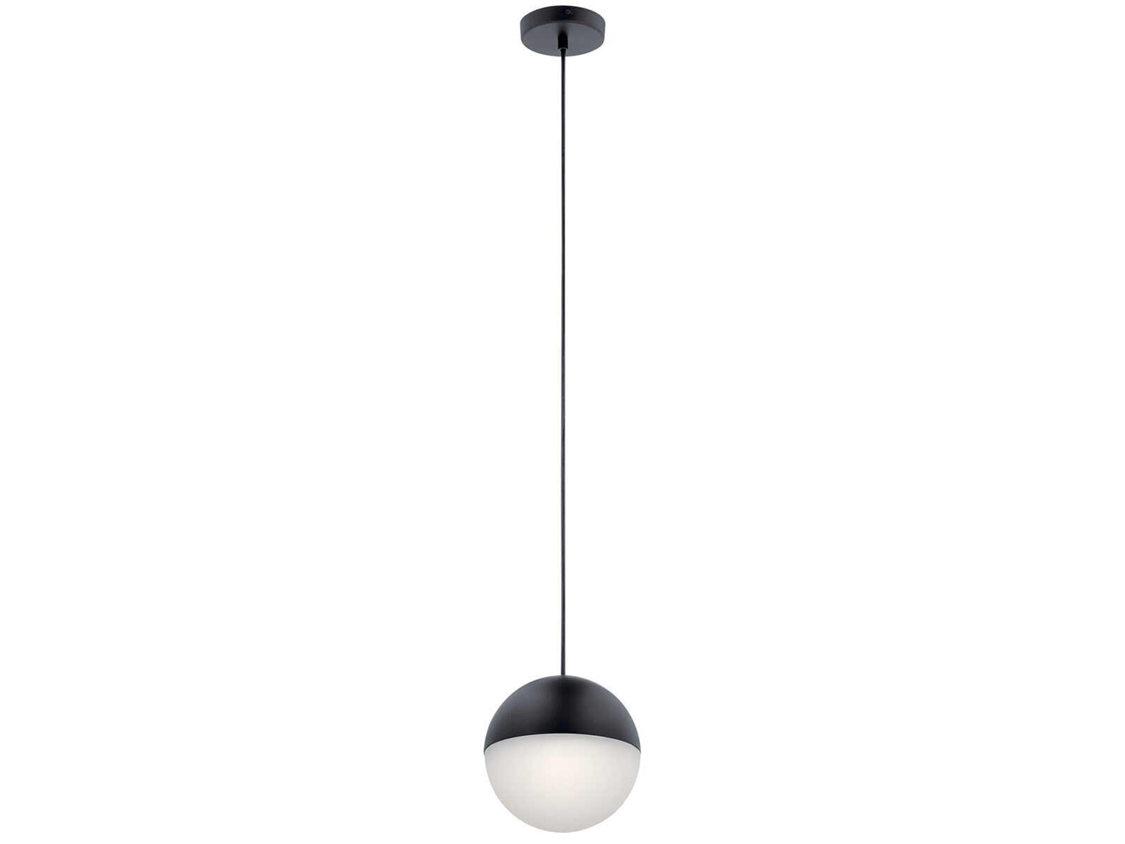 Moonlit 1-Light Matte Black LED Globe Mini Pendant