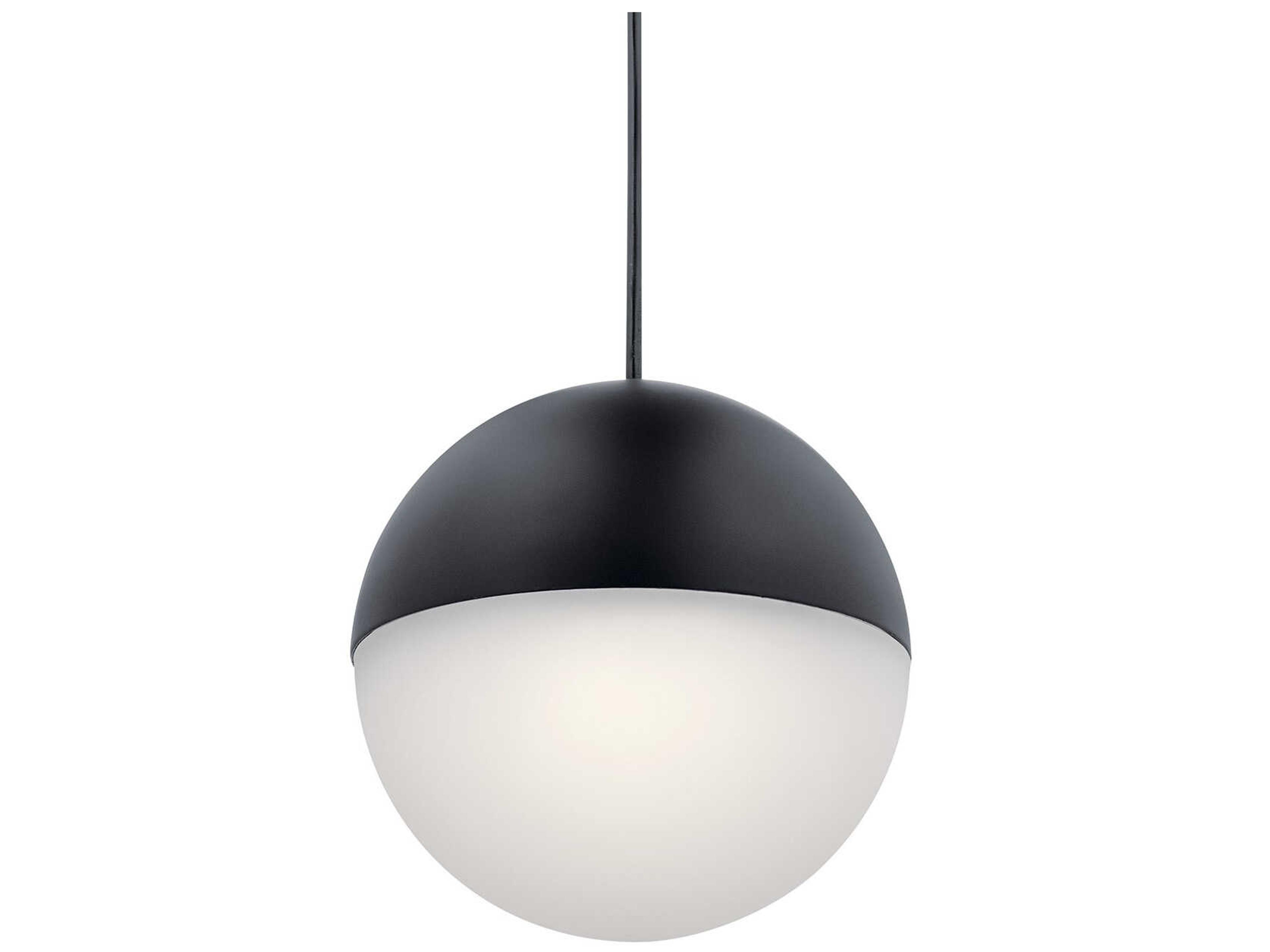 Elan Moonlit 1-Light Matte Black LED Globe Mini Pendant