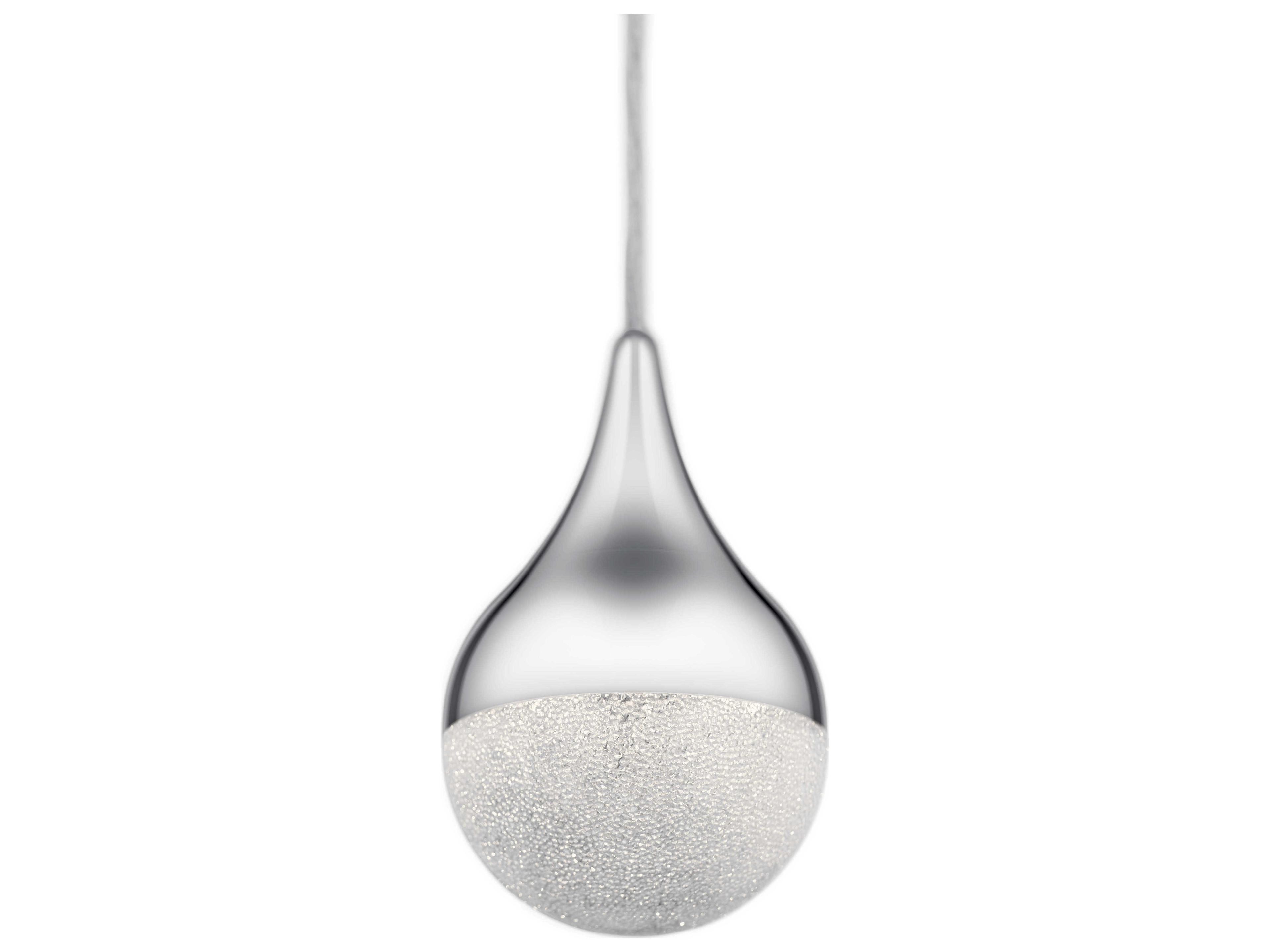 Elan Kiss 1-Light Chrome Crystal LED Globe Mini Pendant