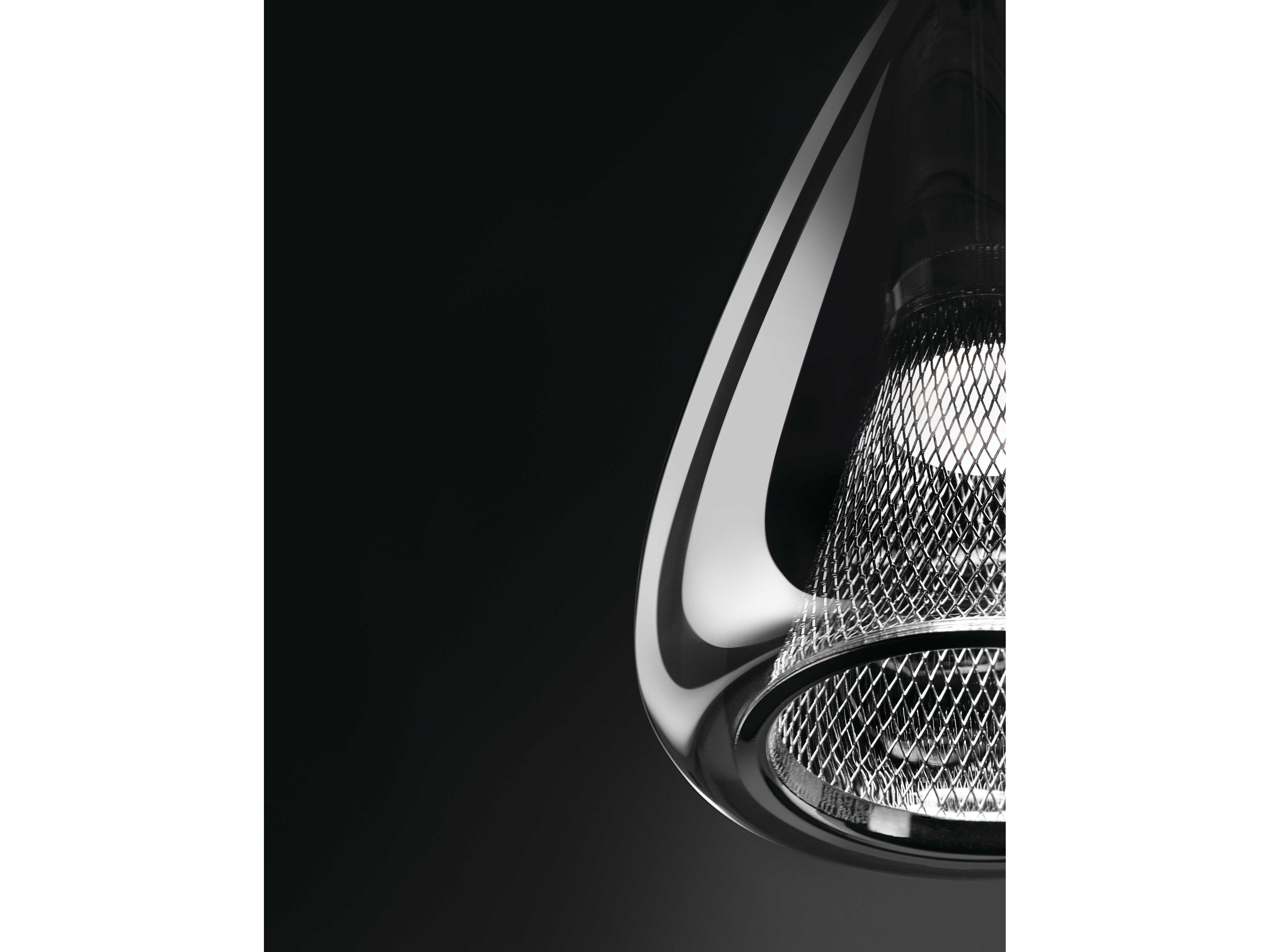 Elan Zin 1-Light Chrome Glass LED Bell Mini Pendant