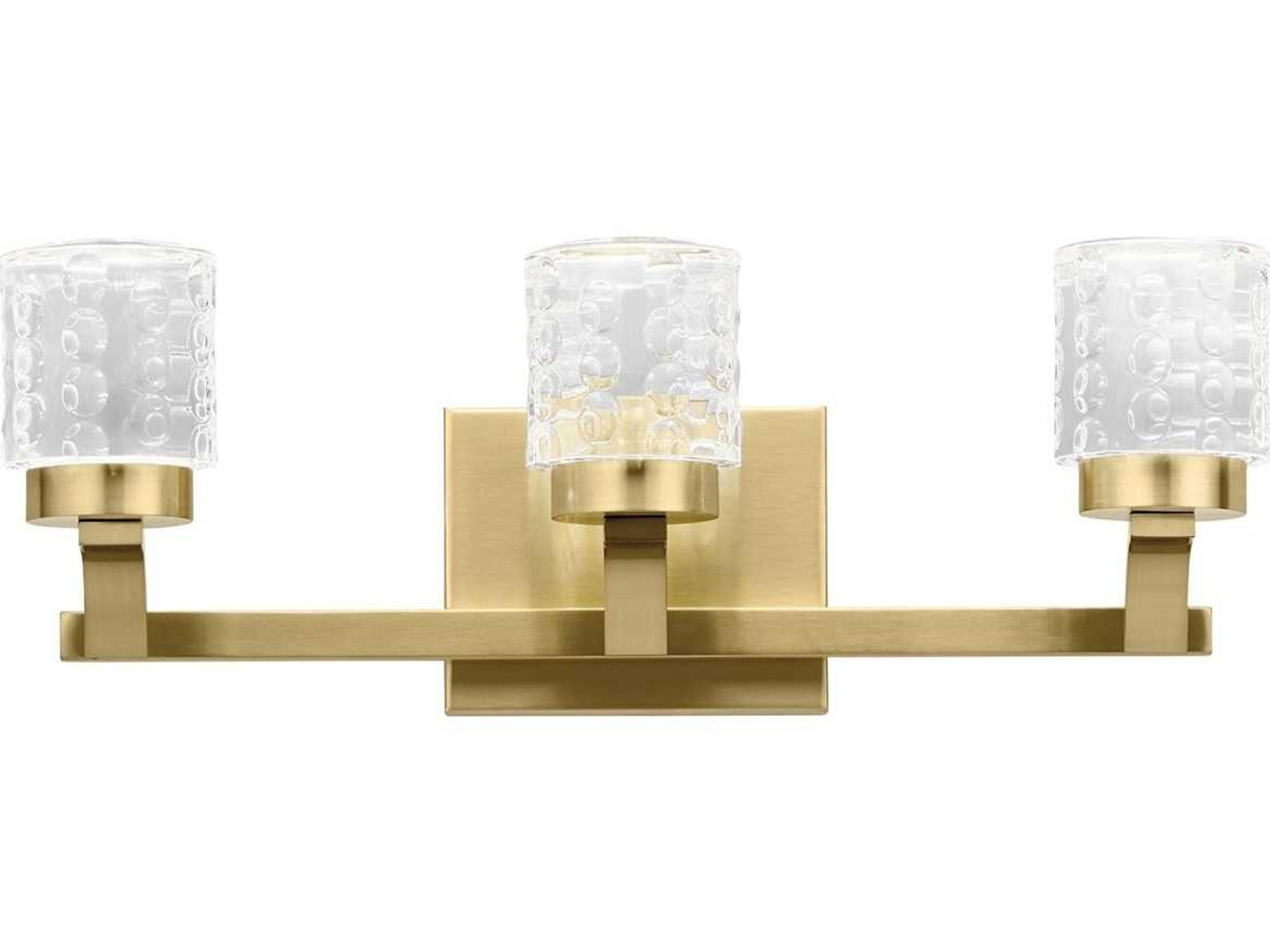 Elan Rene 3-Light Champagne Gold LED Vanity Light