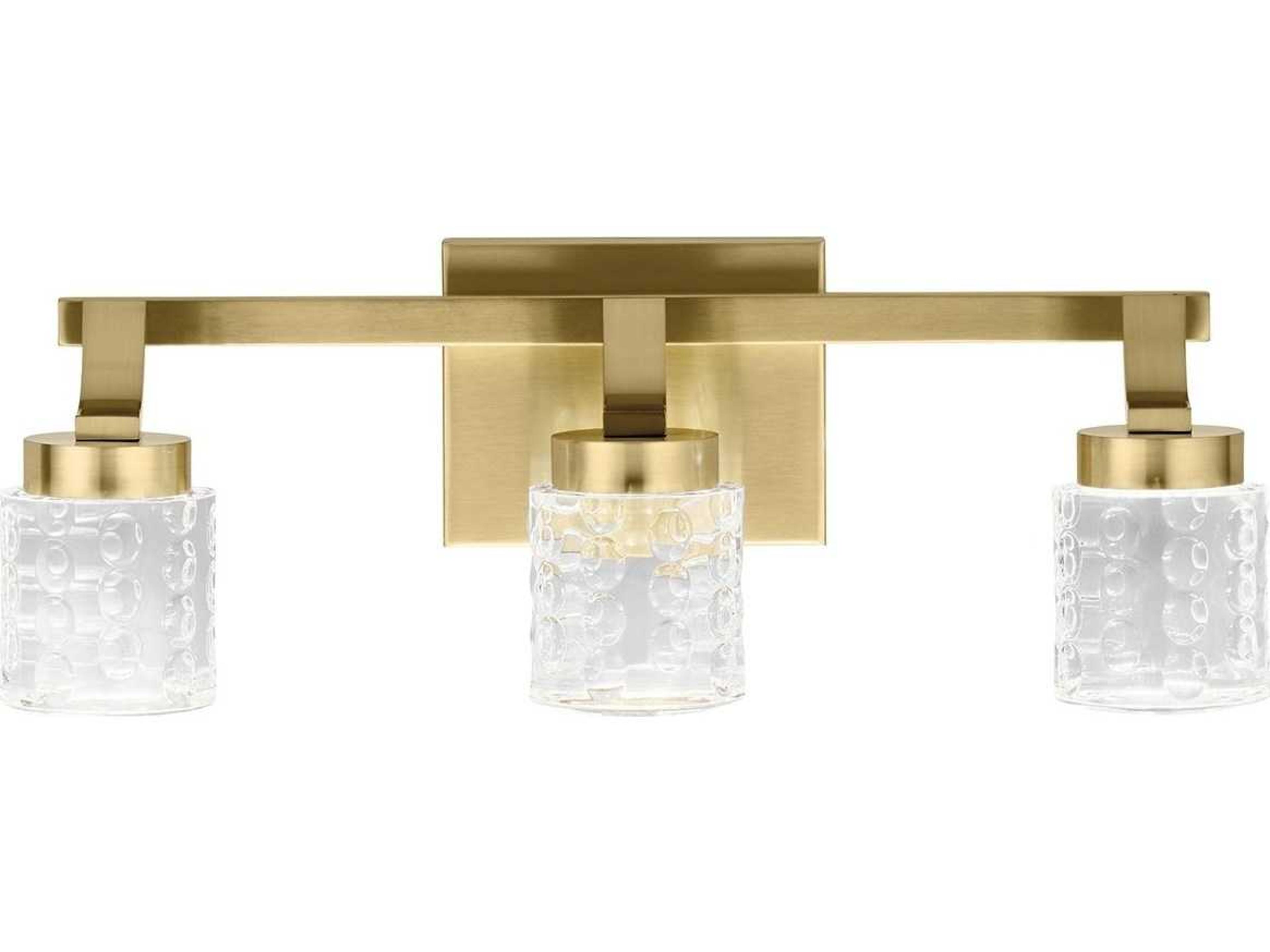 Elan Rene 3-Light Champagne Gold LED Vanity Light
