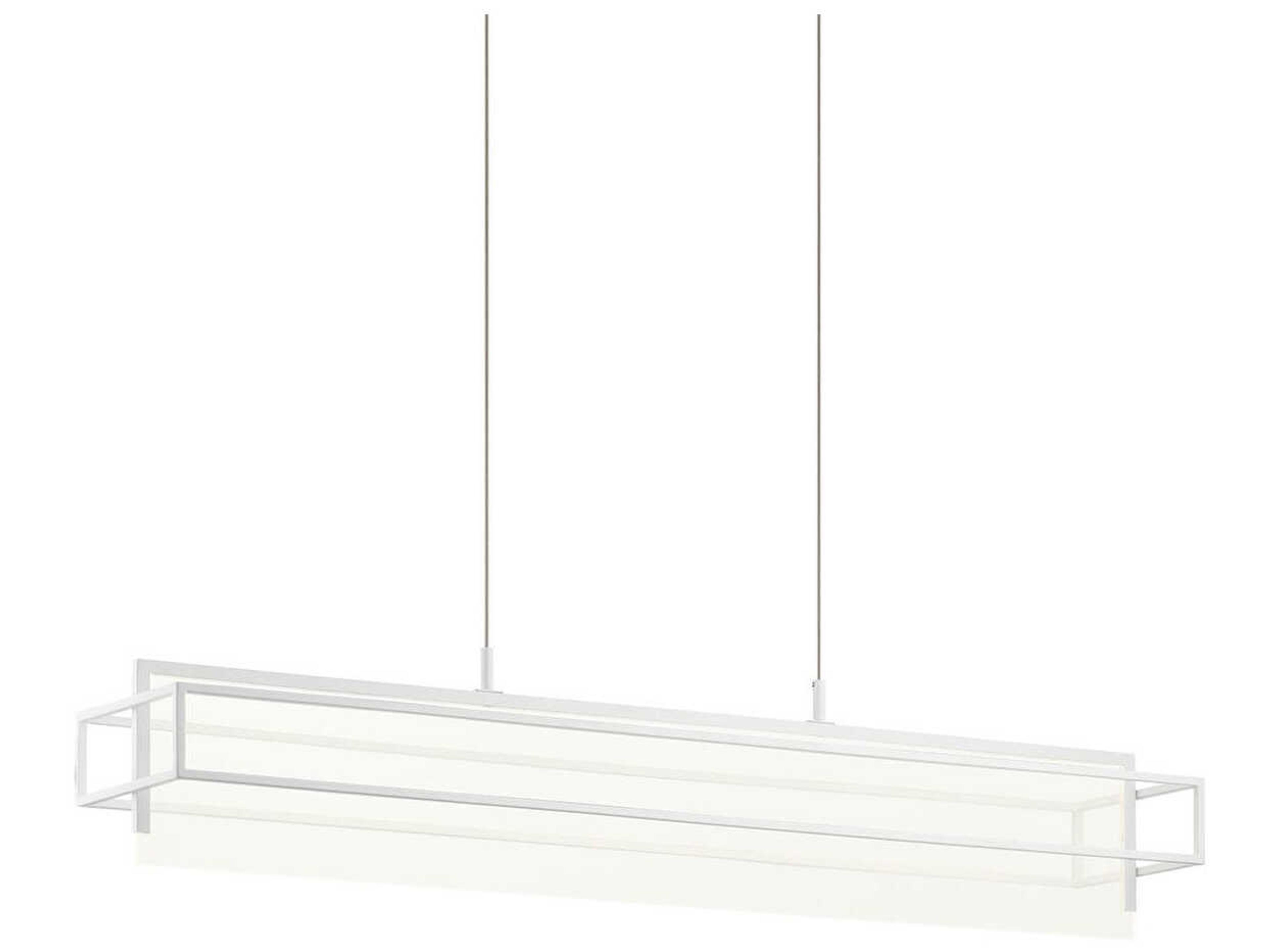 Elan Vega 36-Light White LED Geometric Linear Island Pendant