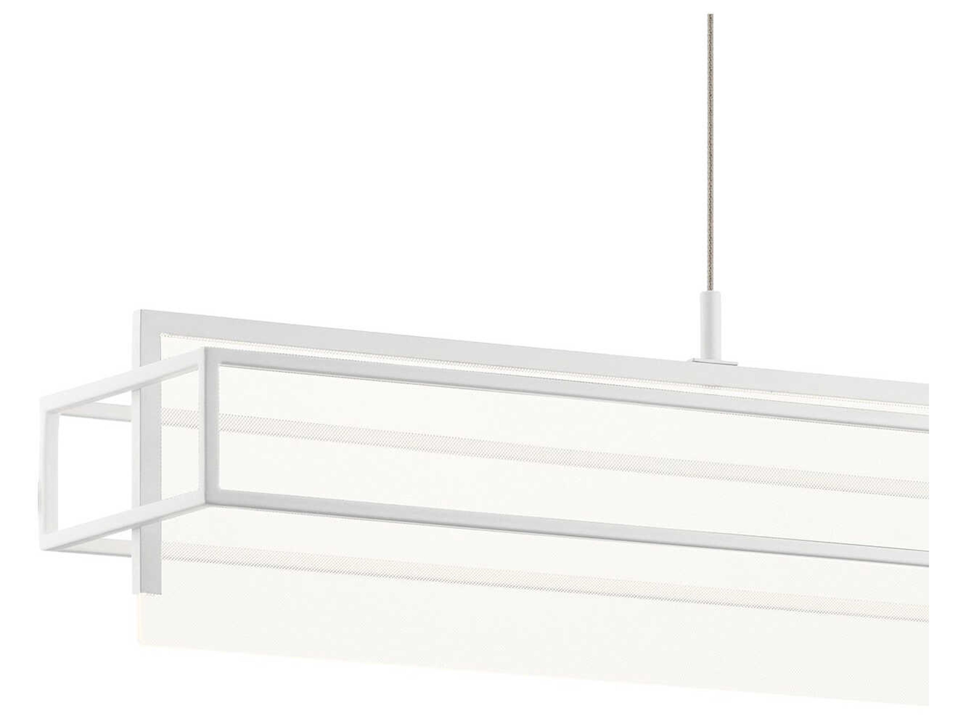 Elan Vega 36-Light White LED Geometric Linear Island Pendant