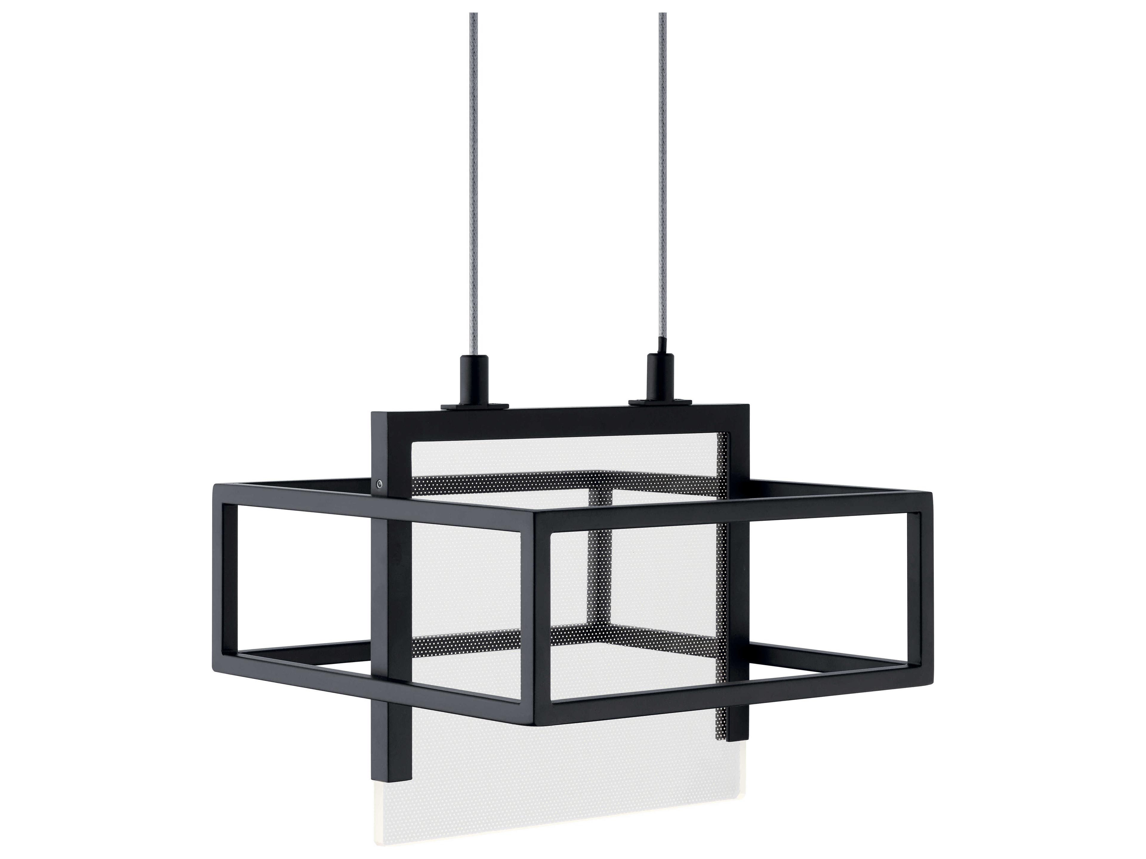 Elan Vega 1-Light Matte Black LED Geometric Mini Pendant