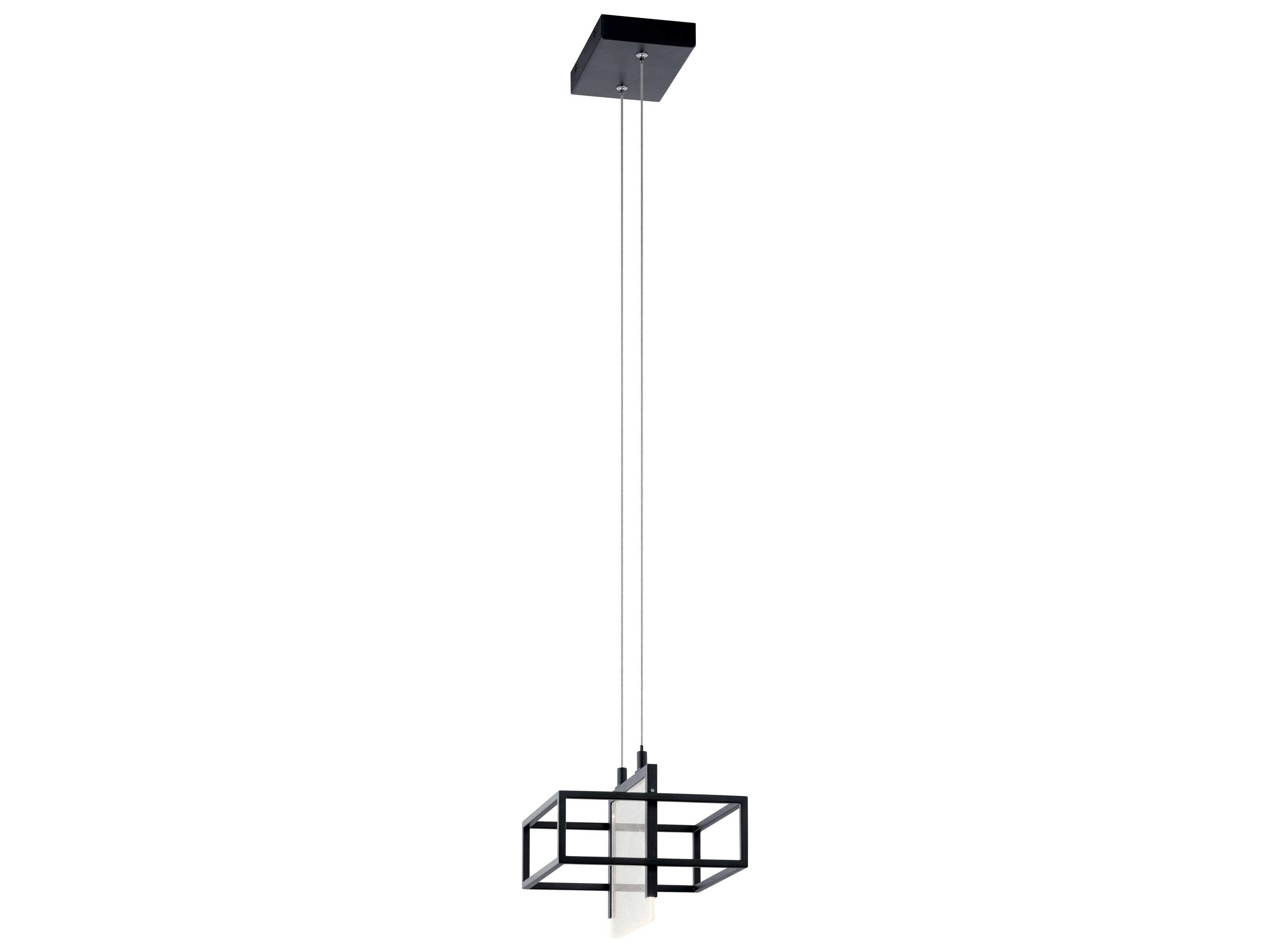 Elan Vega 1-Light Matte Black LED Geometric Mini Pendant
