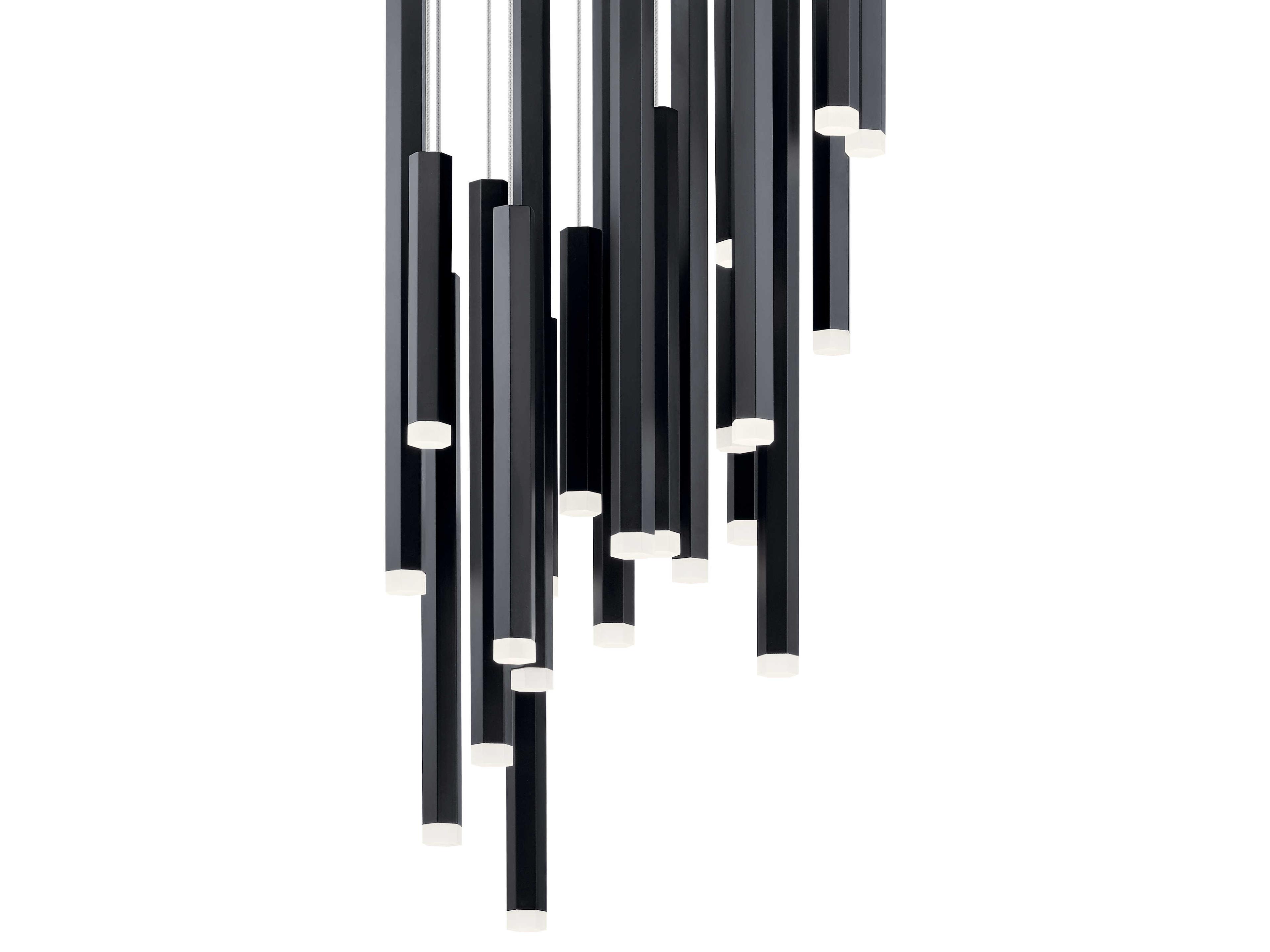 Elan Soho 2-Light Black LED Cylinder Pendant