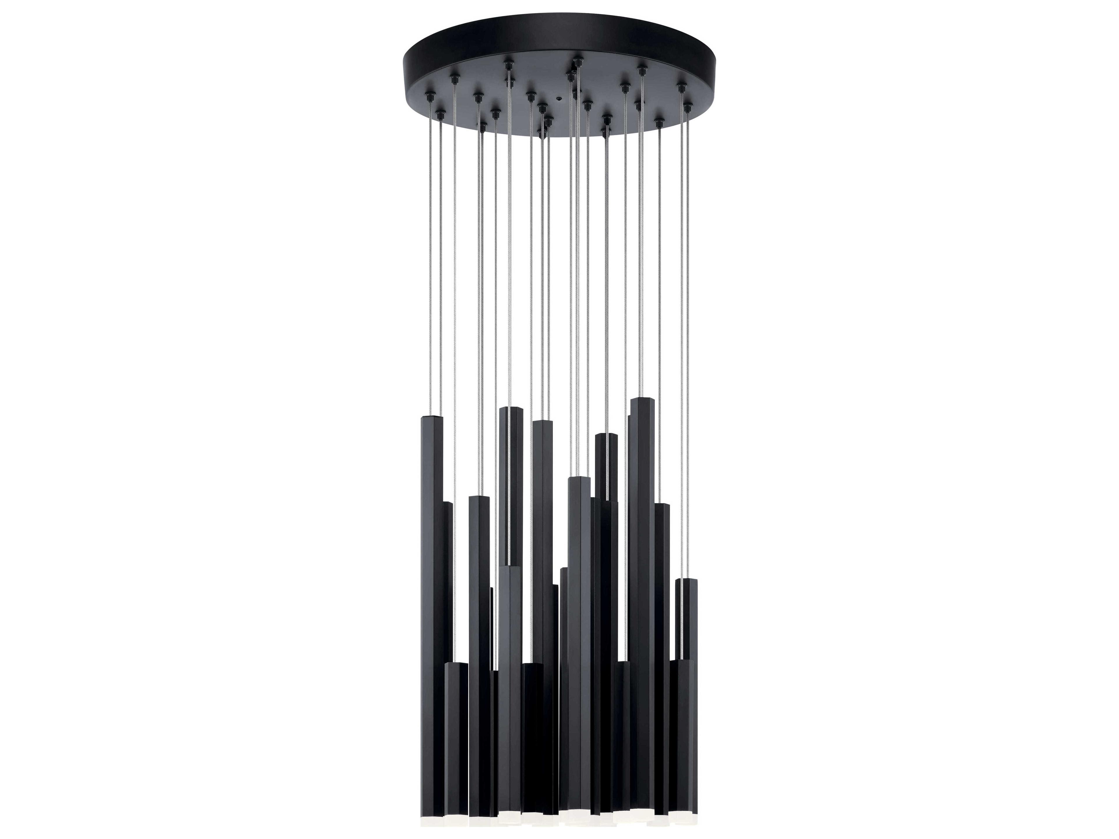 Elan Soho 2-Light Black LED Cylinder Pendant