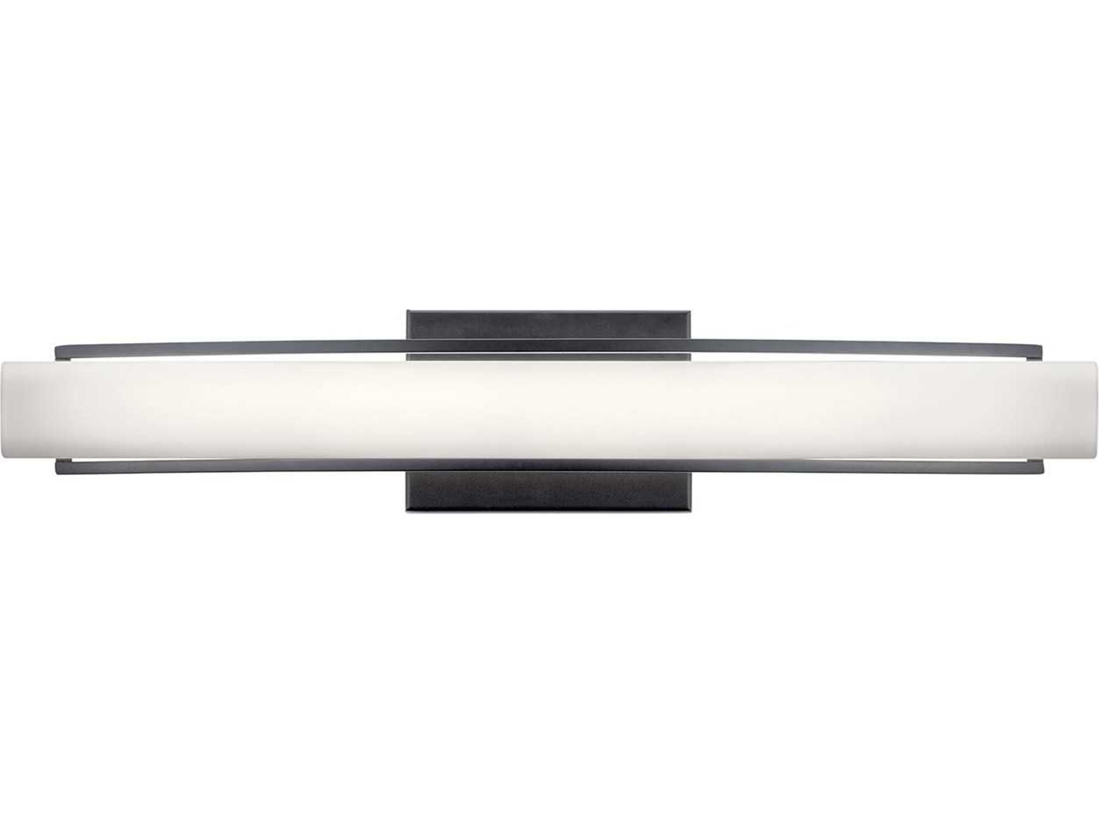 Elan Rowan 1-Light Matte Black Glass LED Vanity Light