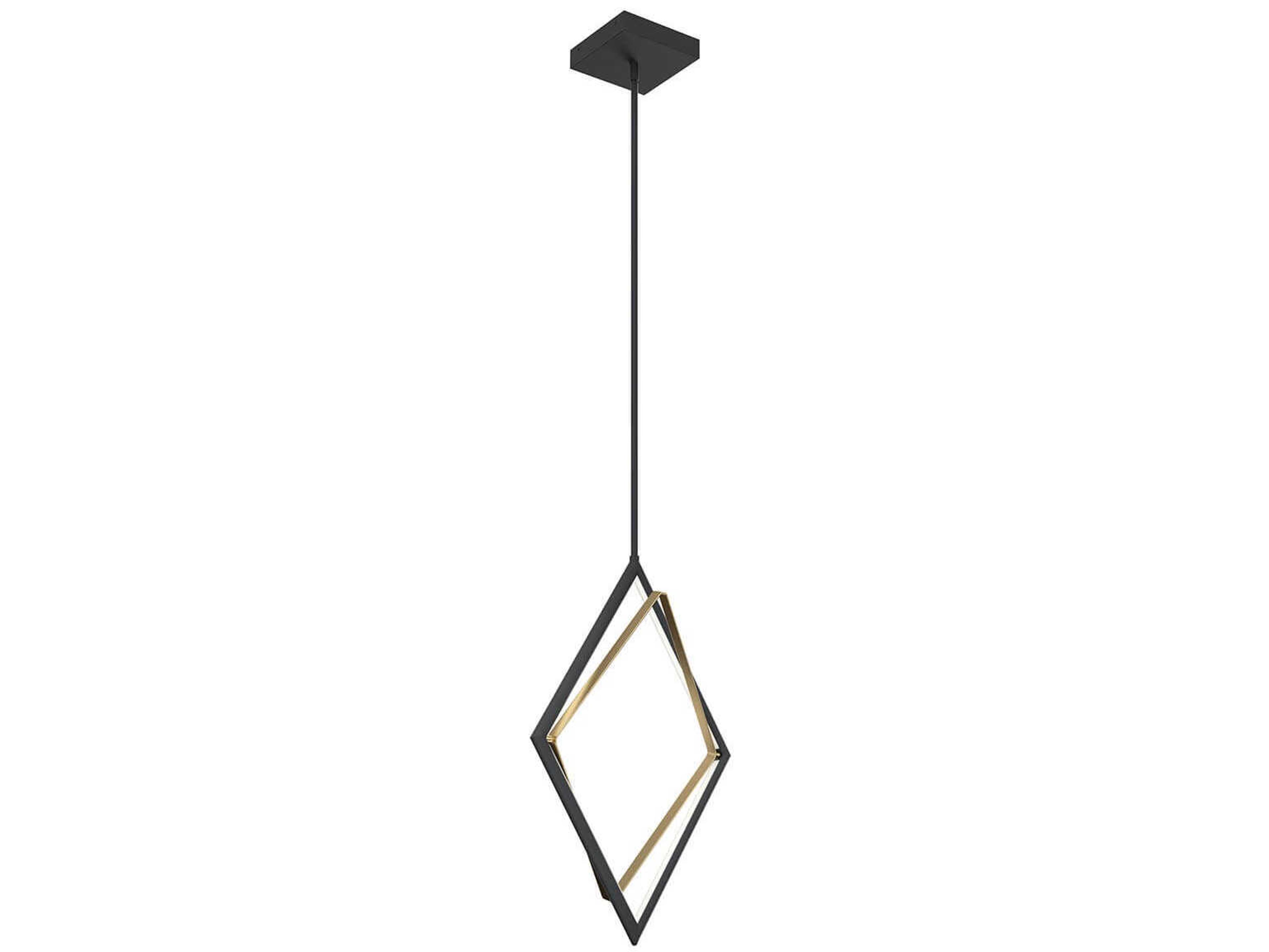 Darski 1-Light Matte Black LED Geometric Pendant