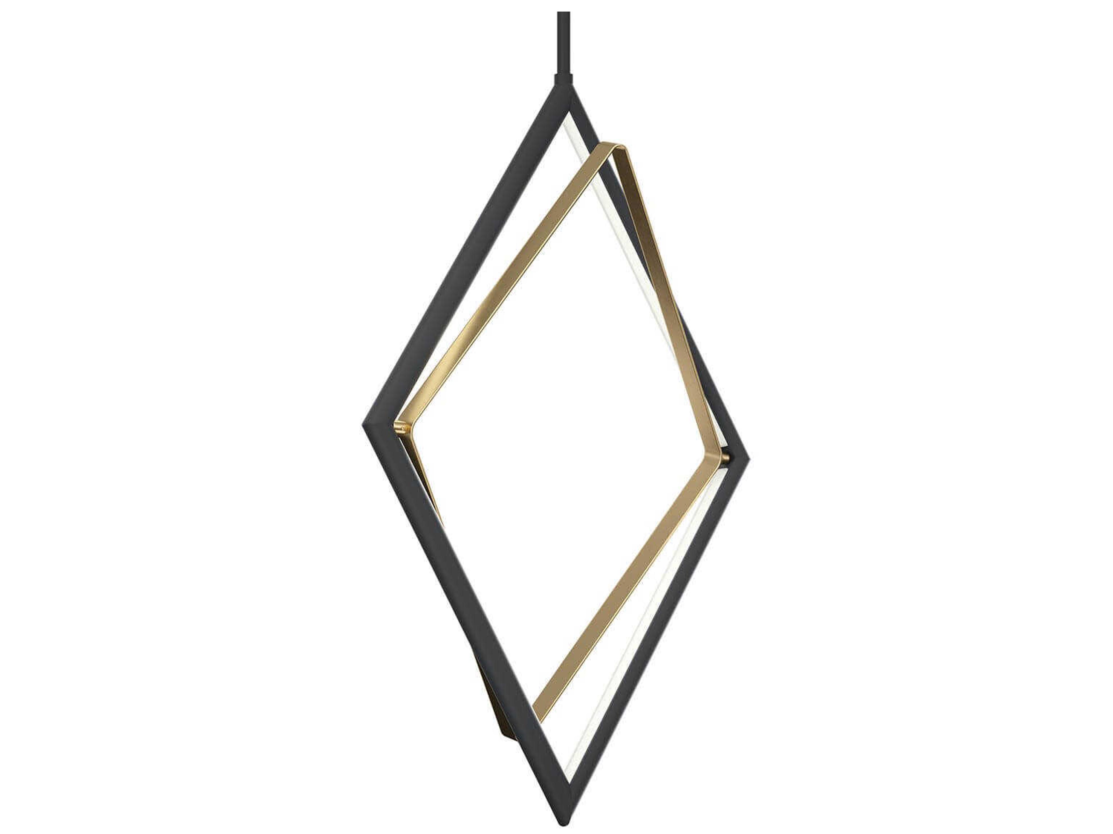Elan Darski 1-Light Matte Black LED Geometric Pendant