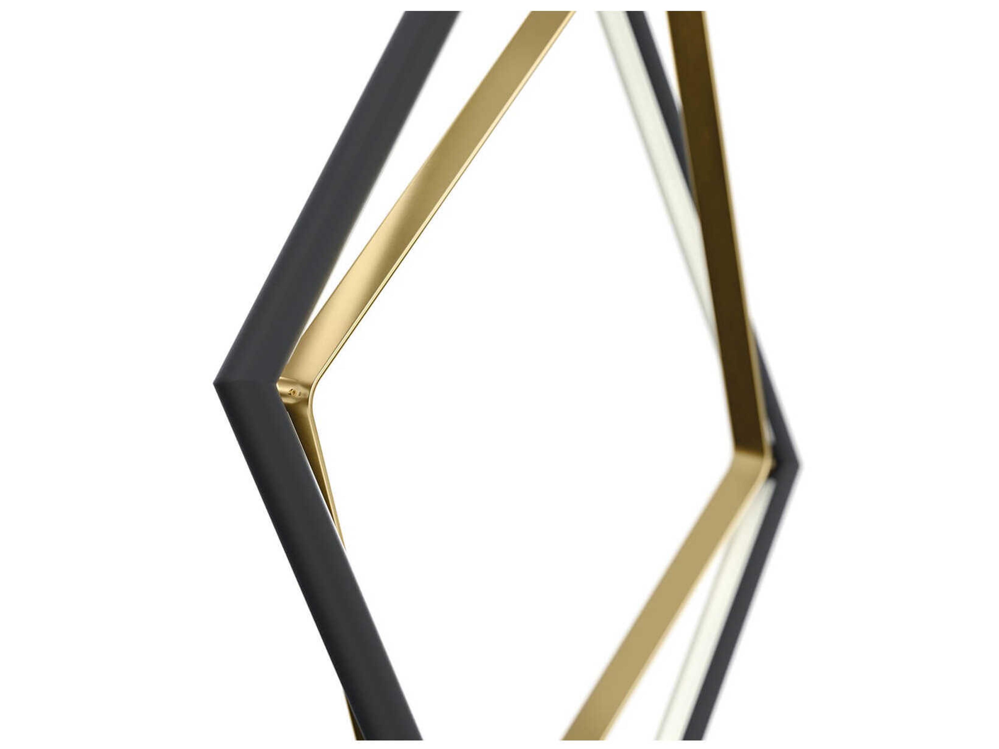 Elan Darski 1-Light Matte Black LED Geometric Pendant