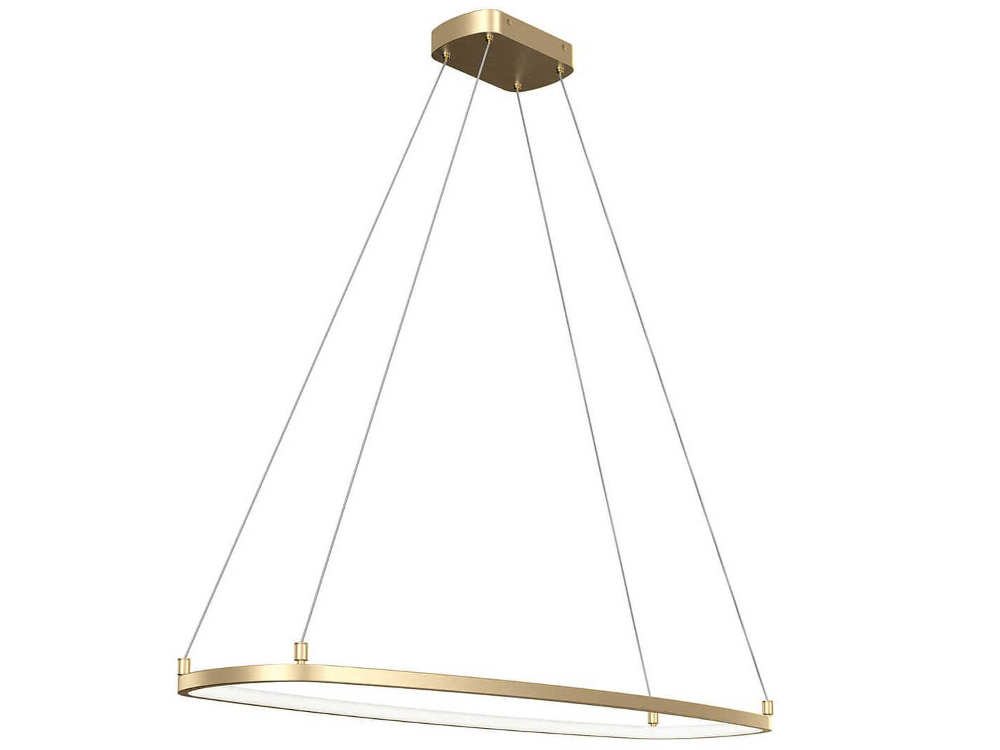 Koloa 1-Light Champagne Gold LED Linear Island Pendant
