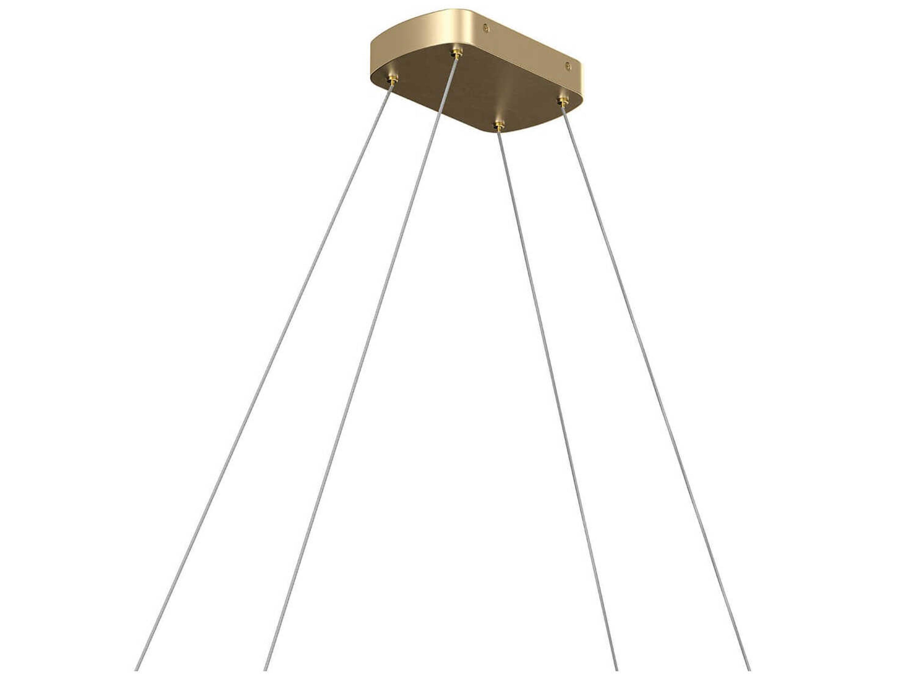 Elan Koloa 1-Light Champagne Gold LED Linear Island Pendant