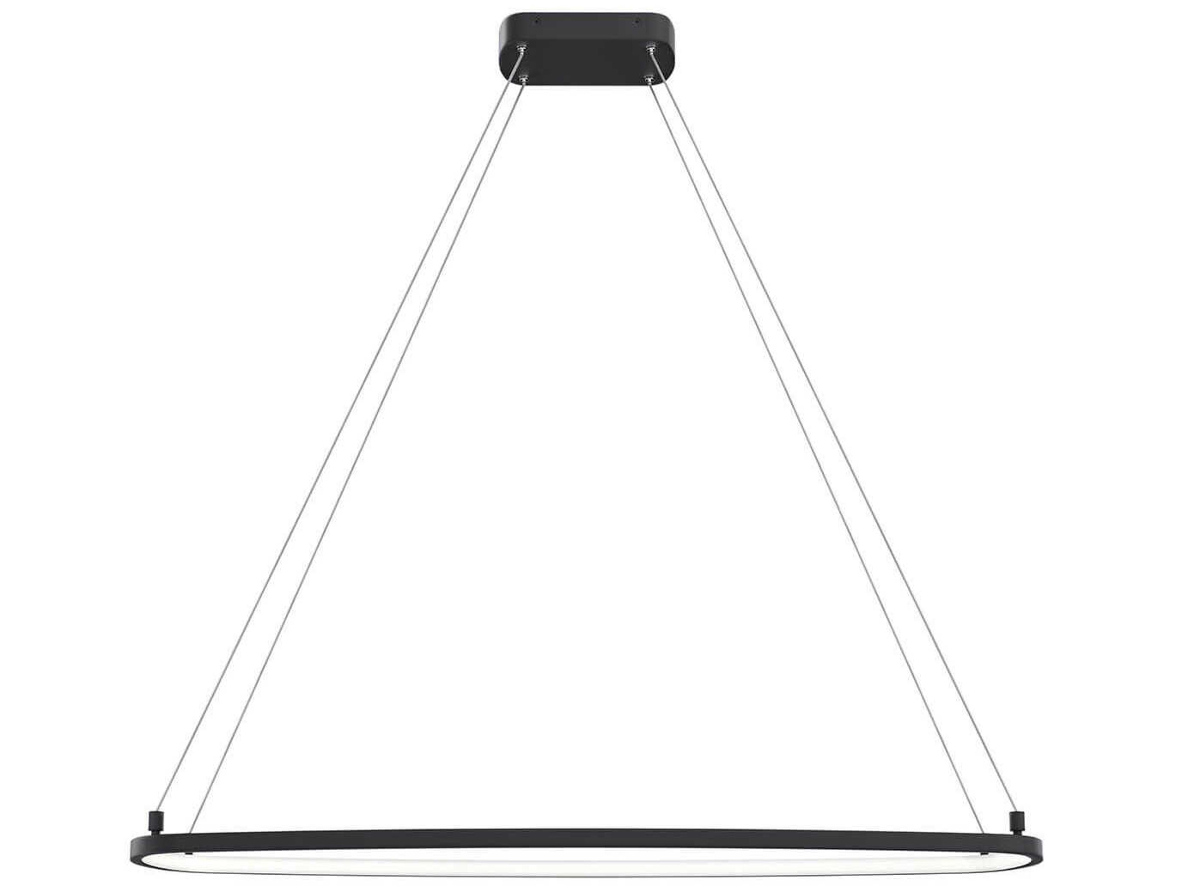 Elan Koloa 1-Light Matte Black LED Linear Island Pendant