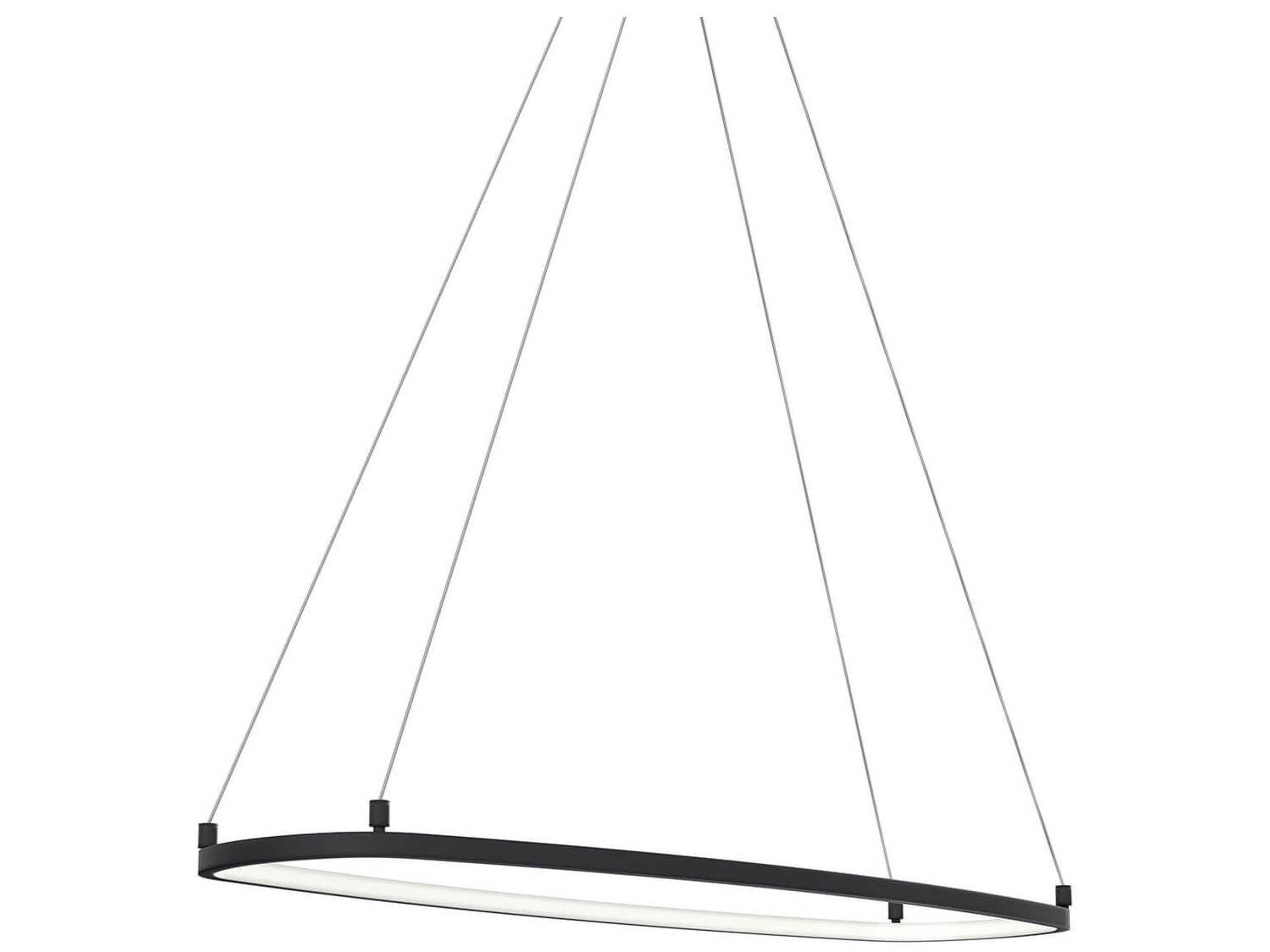Elan Koloa 1-Light Matte Black LED Linear Island Pendant