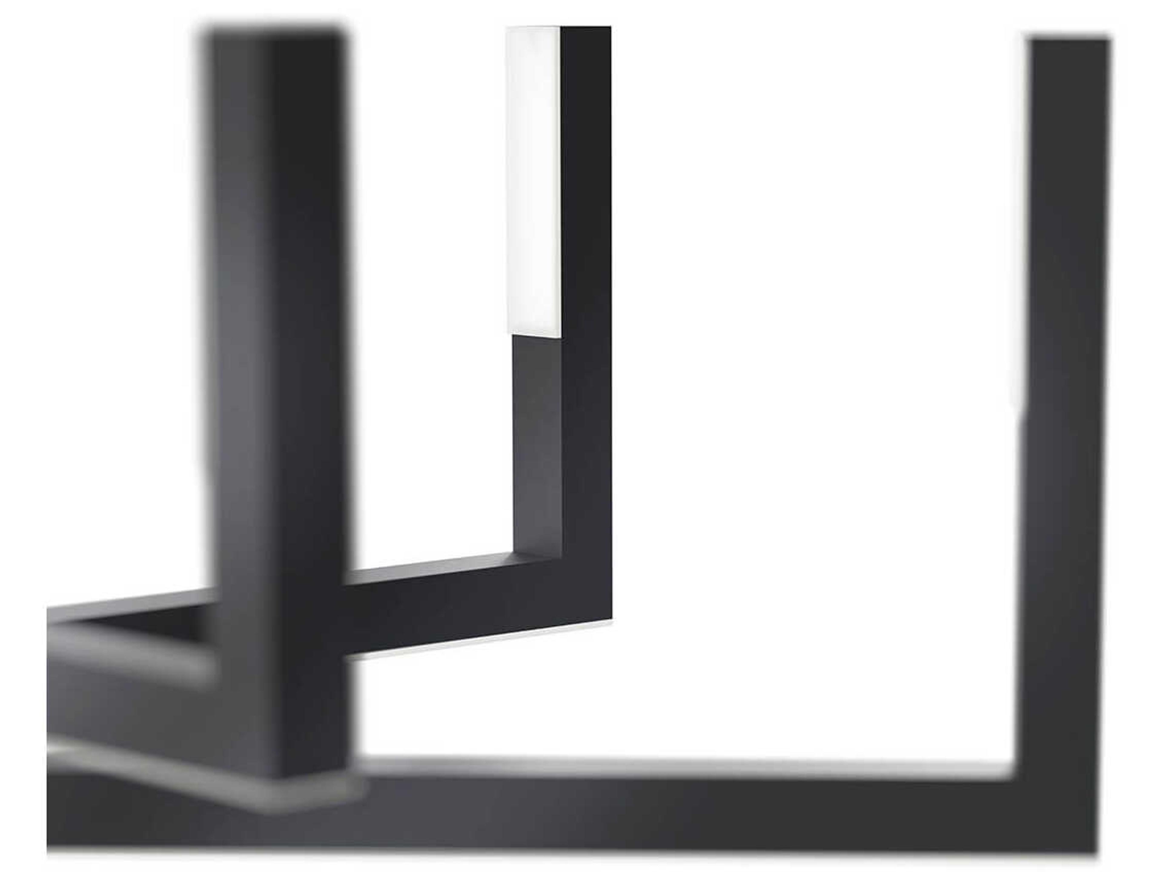 Elan Priam 6-Light Matte Black LED Linear Chandelier