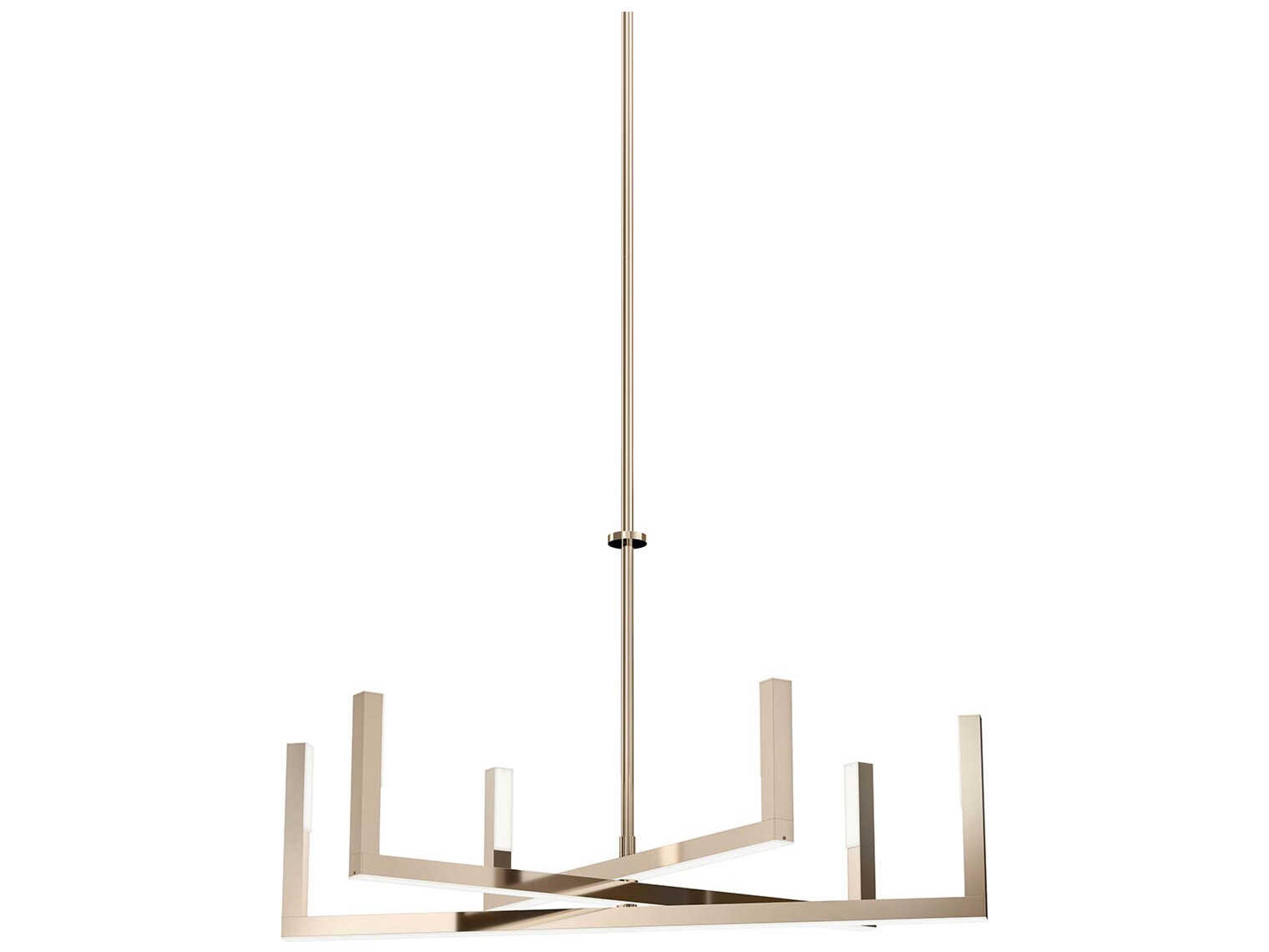 Elan Priam 6-Light Polished Nickel LED Linear Chandelier
