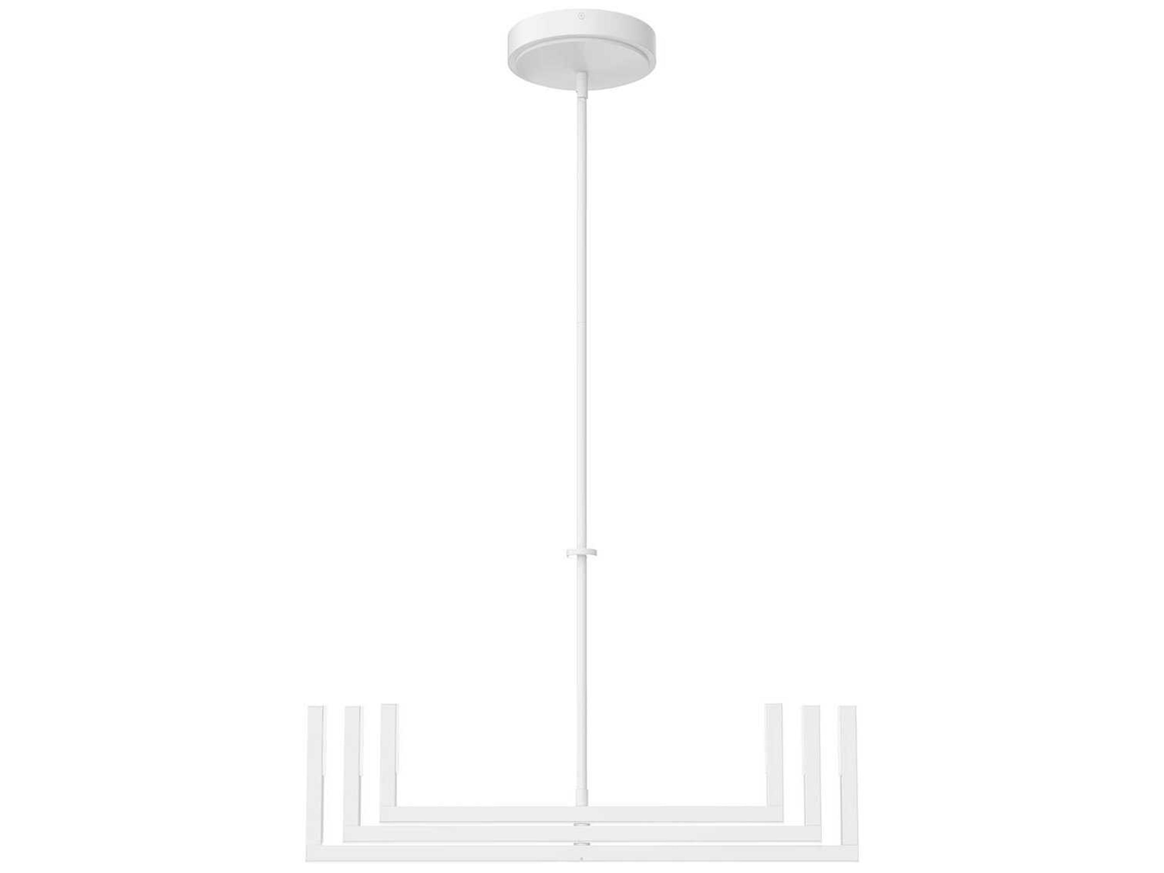 Elan Priam 6-Light White LED Linear Chandelier