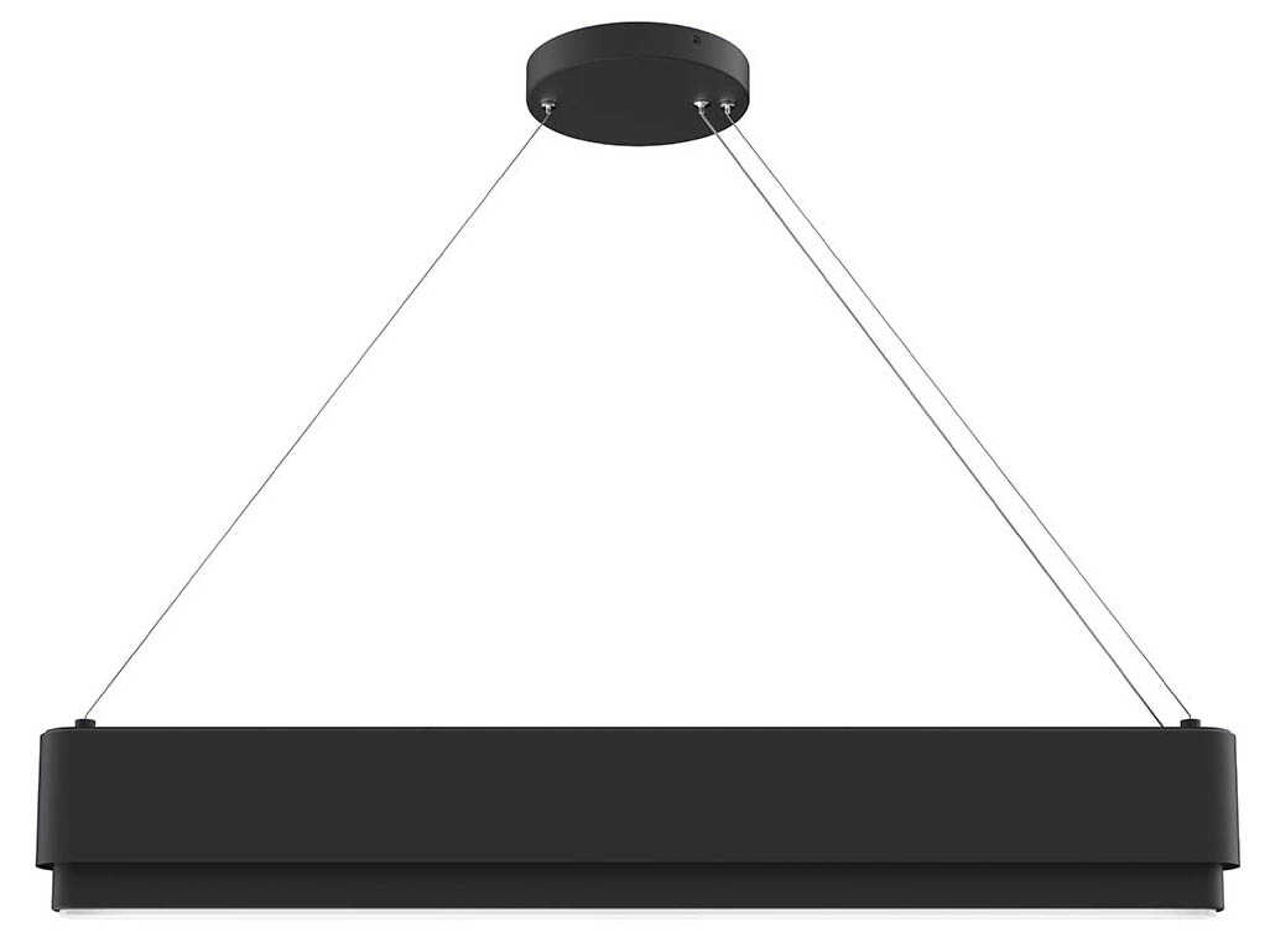 Elan Walman 1-Light Matte Black LED Linear Island Pendant