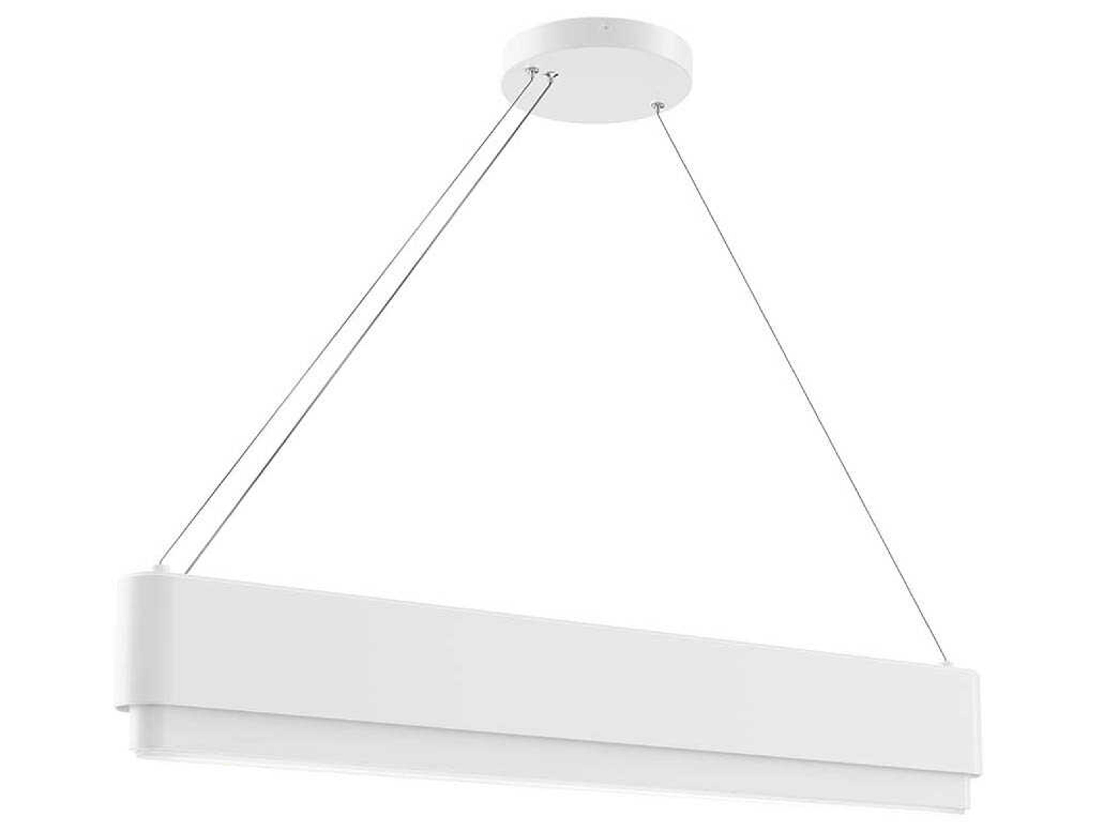Walman 1-Light White LED Linear Island Pendant