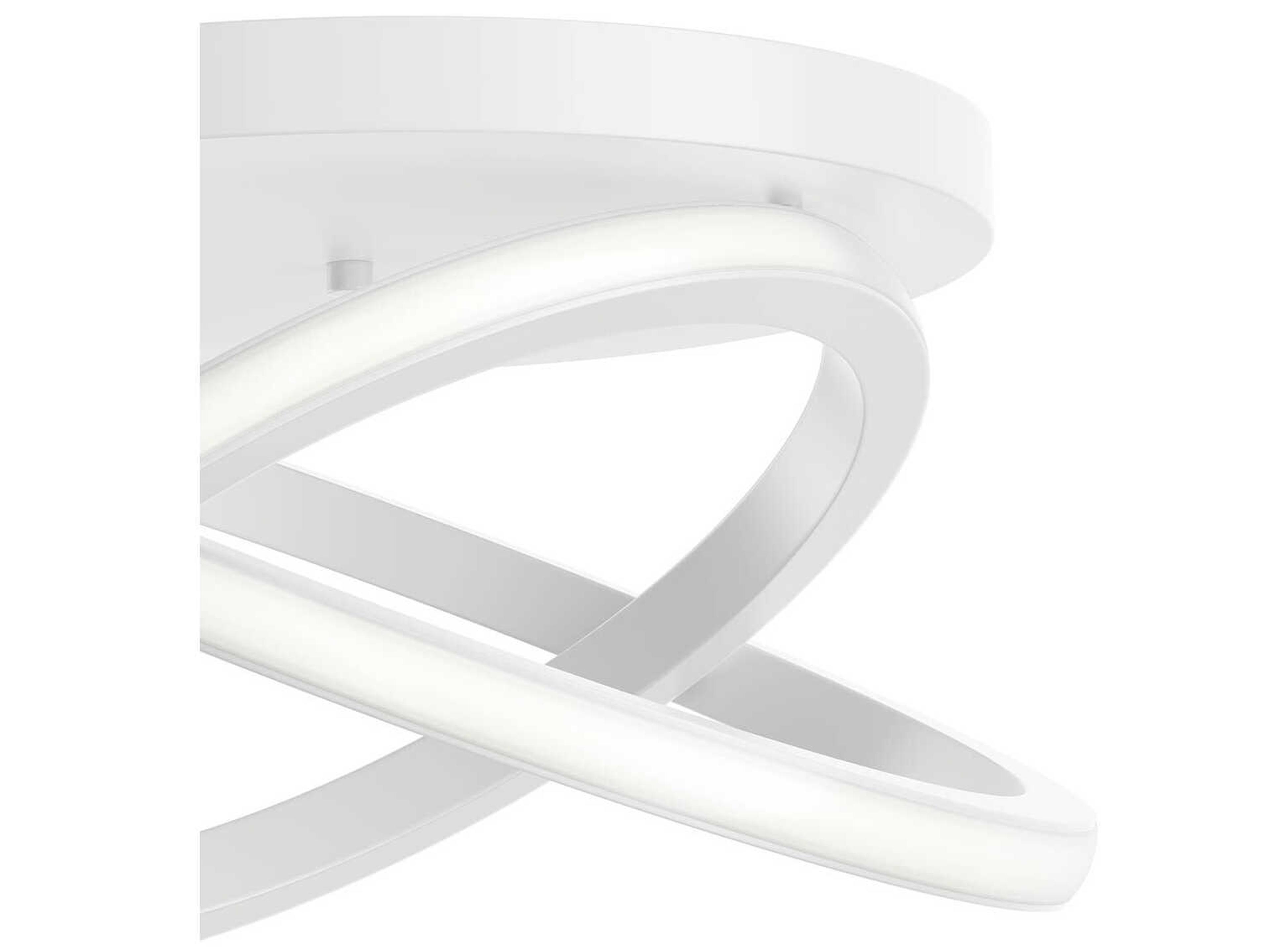 Elan Caputo 2-Light White LED Flush Mount