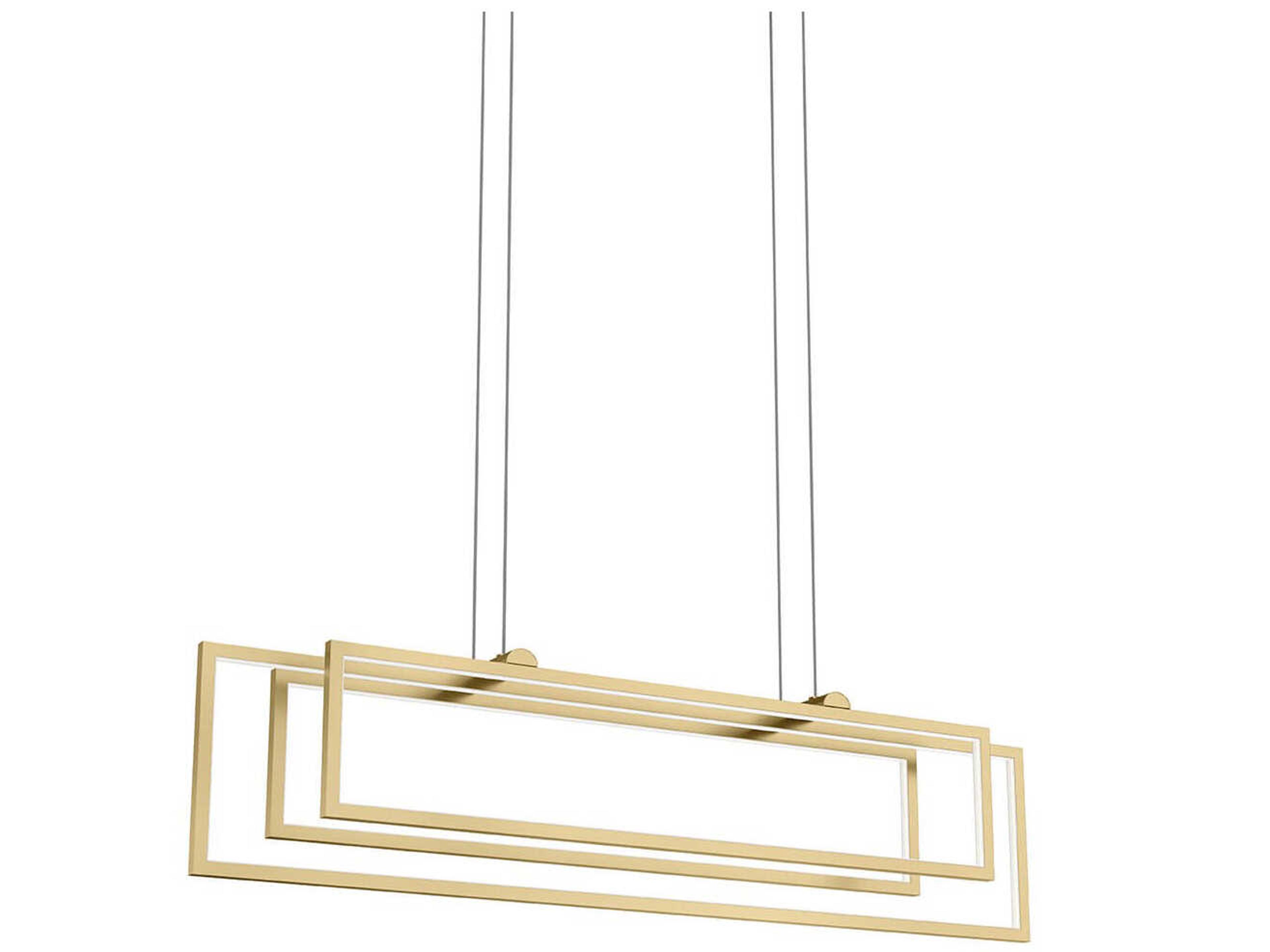 Elan Jestin 3-Light Champagne Gold LED Linear Island Pendant