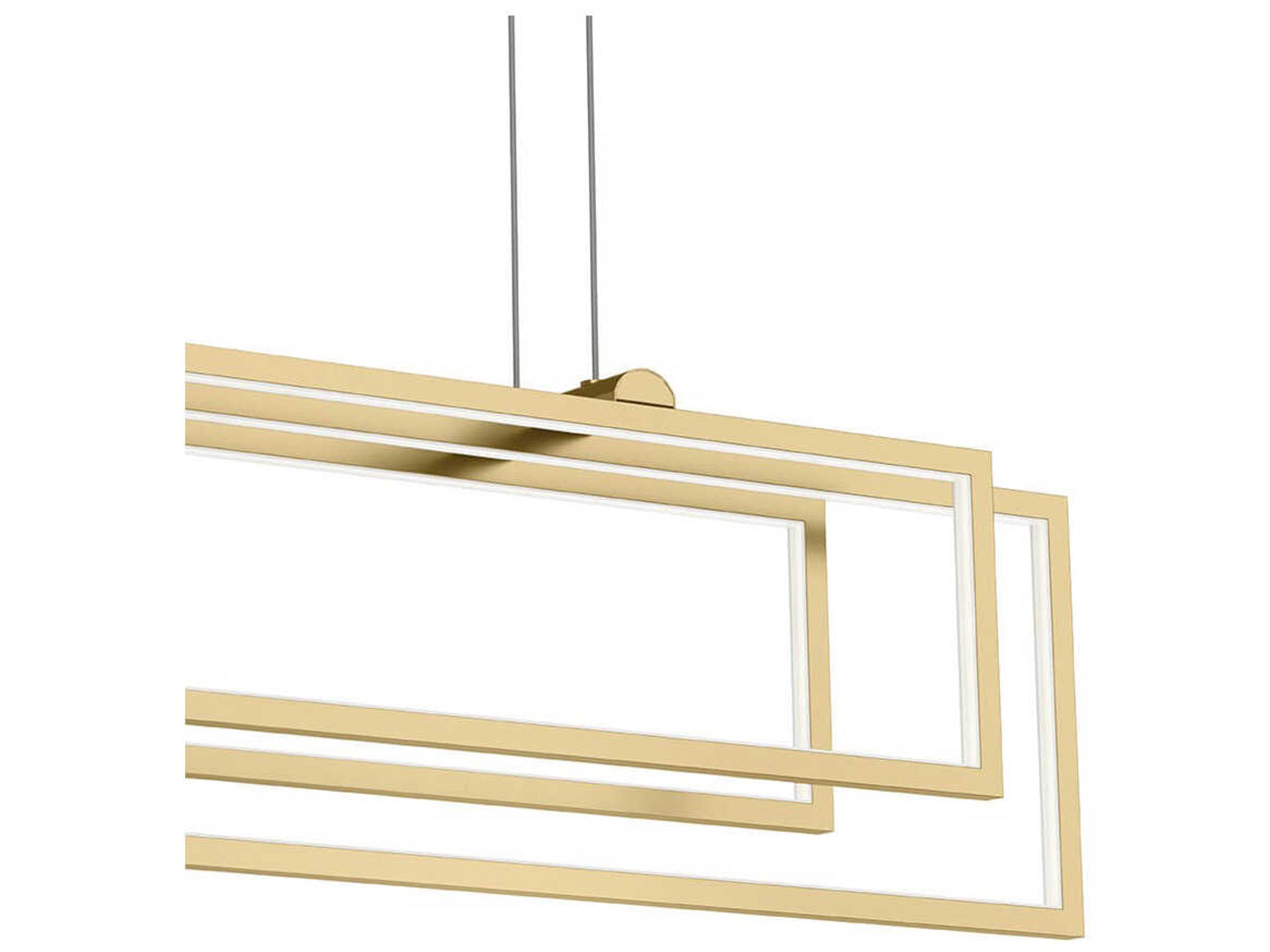 Elan Jestin 3-Light Champagne Gold LED Linear Island Pendant