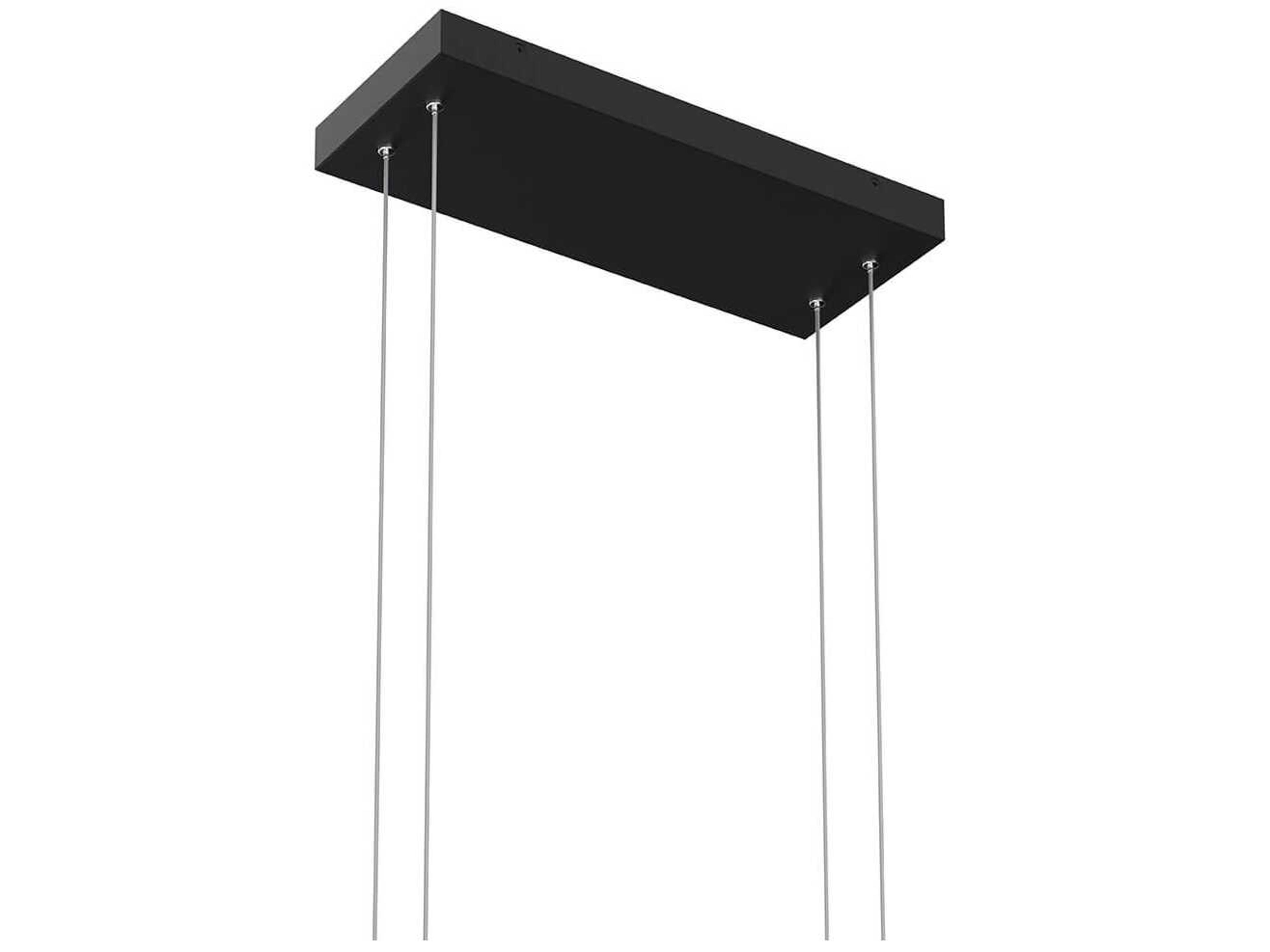 Elan Jestin 3-Light Matte Black LED Linear Island Pendant