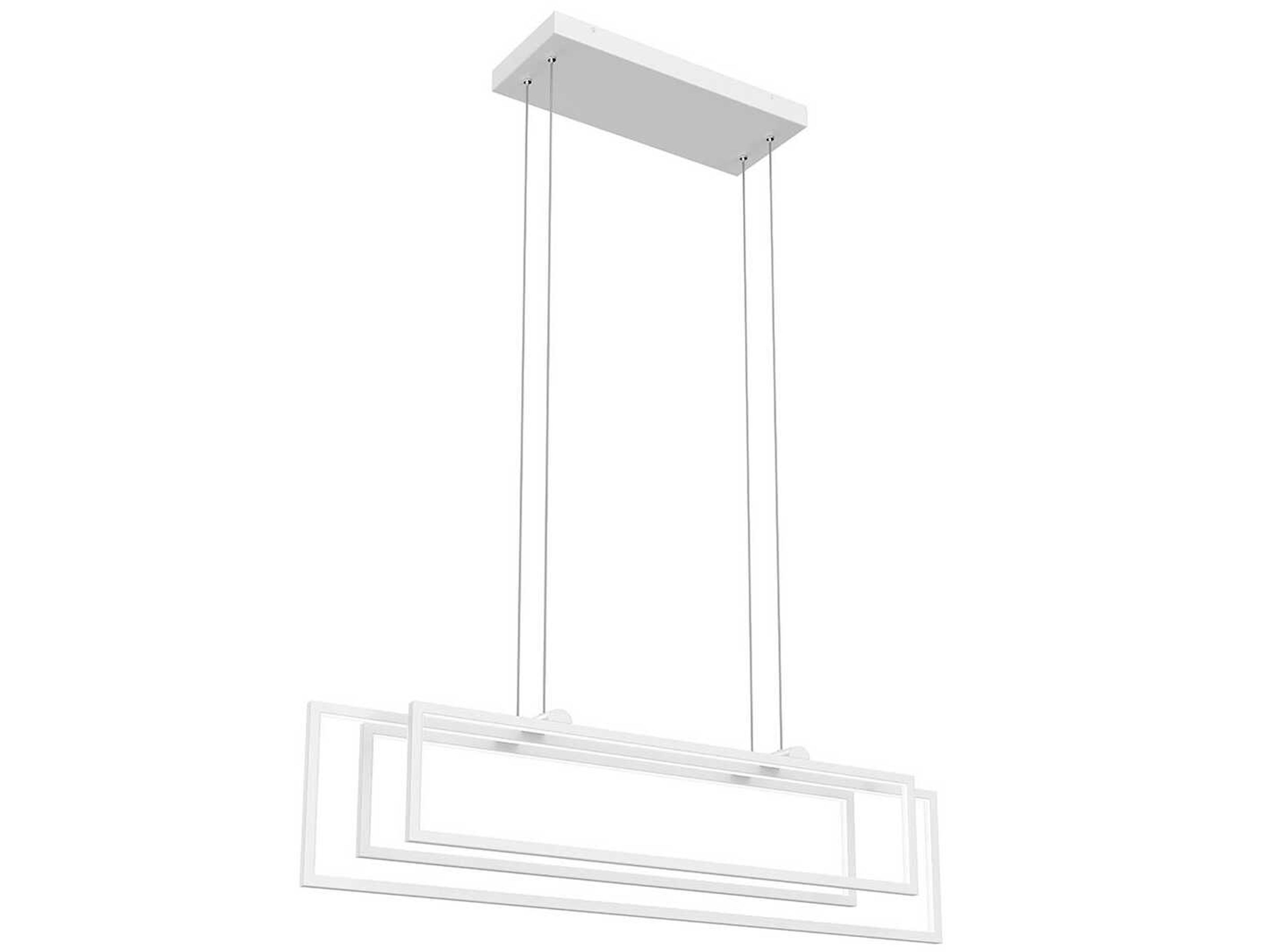 Jestin 3-Light White LED Linear Island Pendant