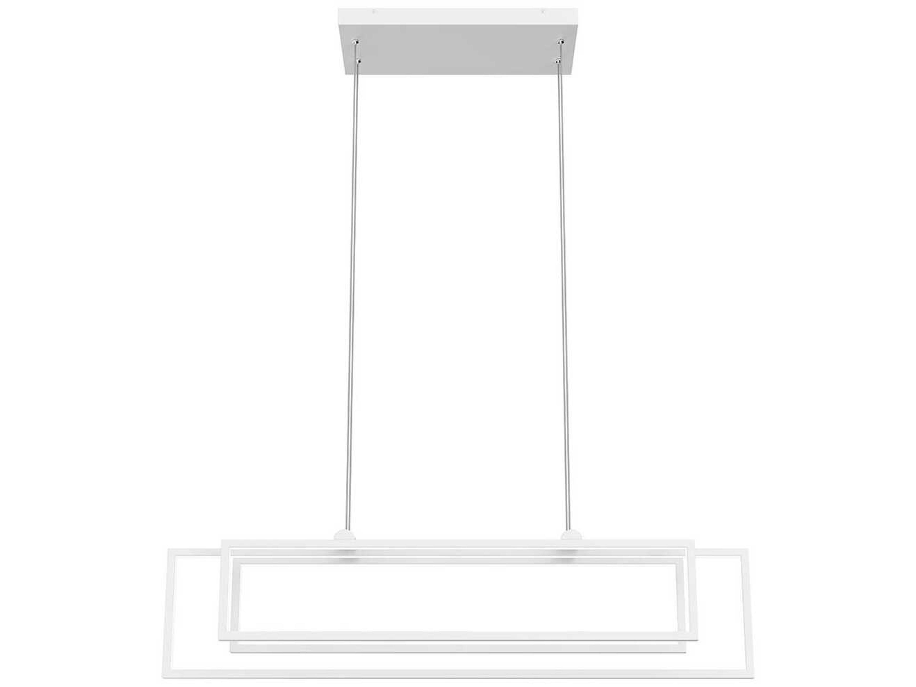 Elan Jestin 3-Light White LED Linear Island Pendant