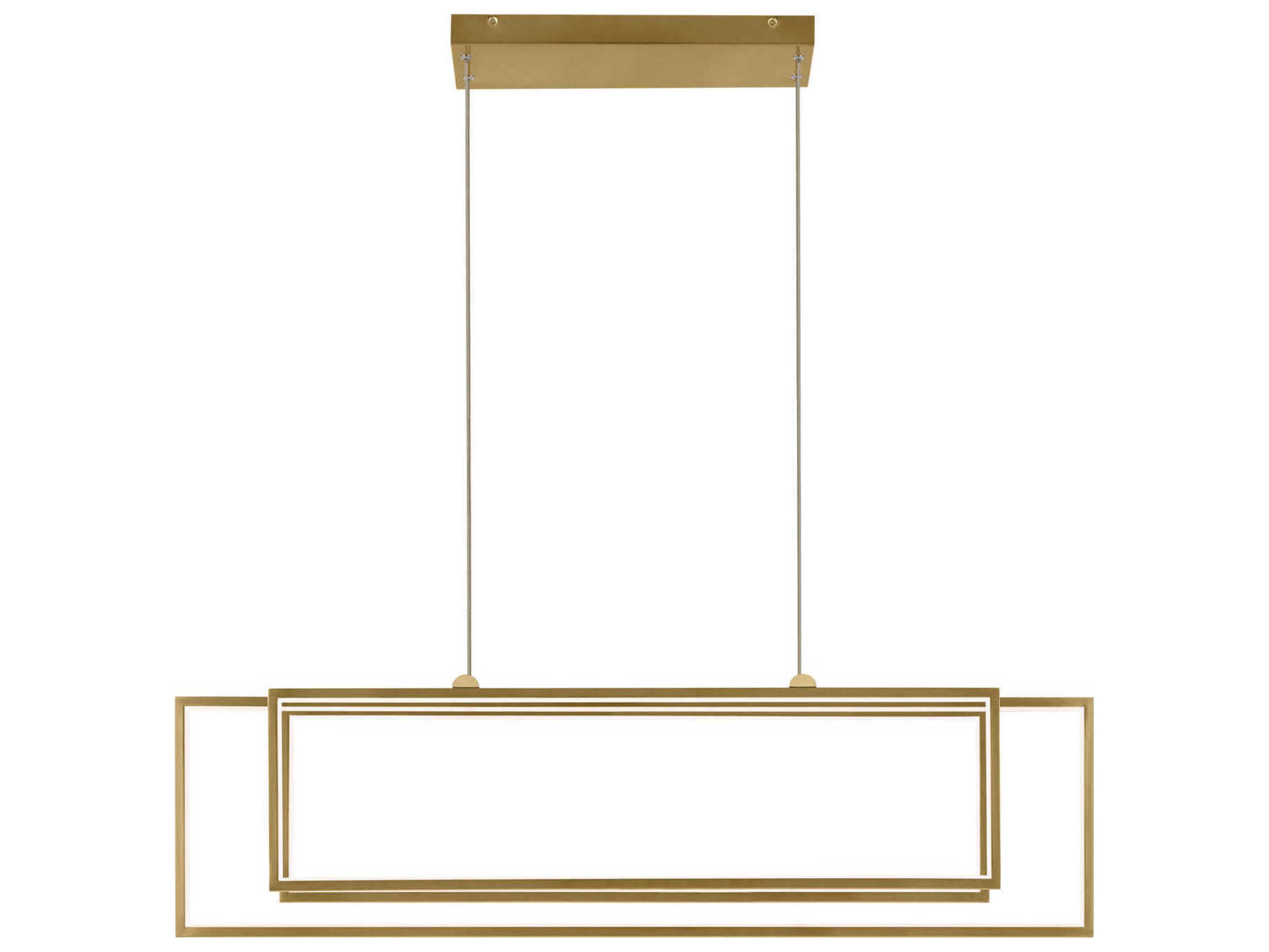 Elan Jestin 3-Light Champagne Gold Linear Island Pendant