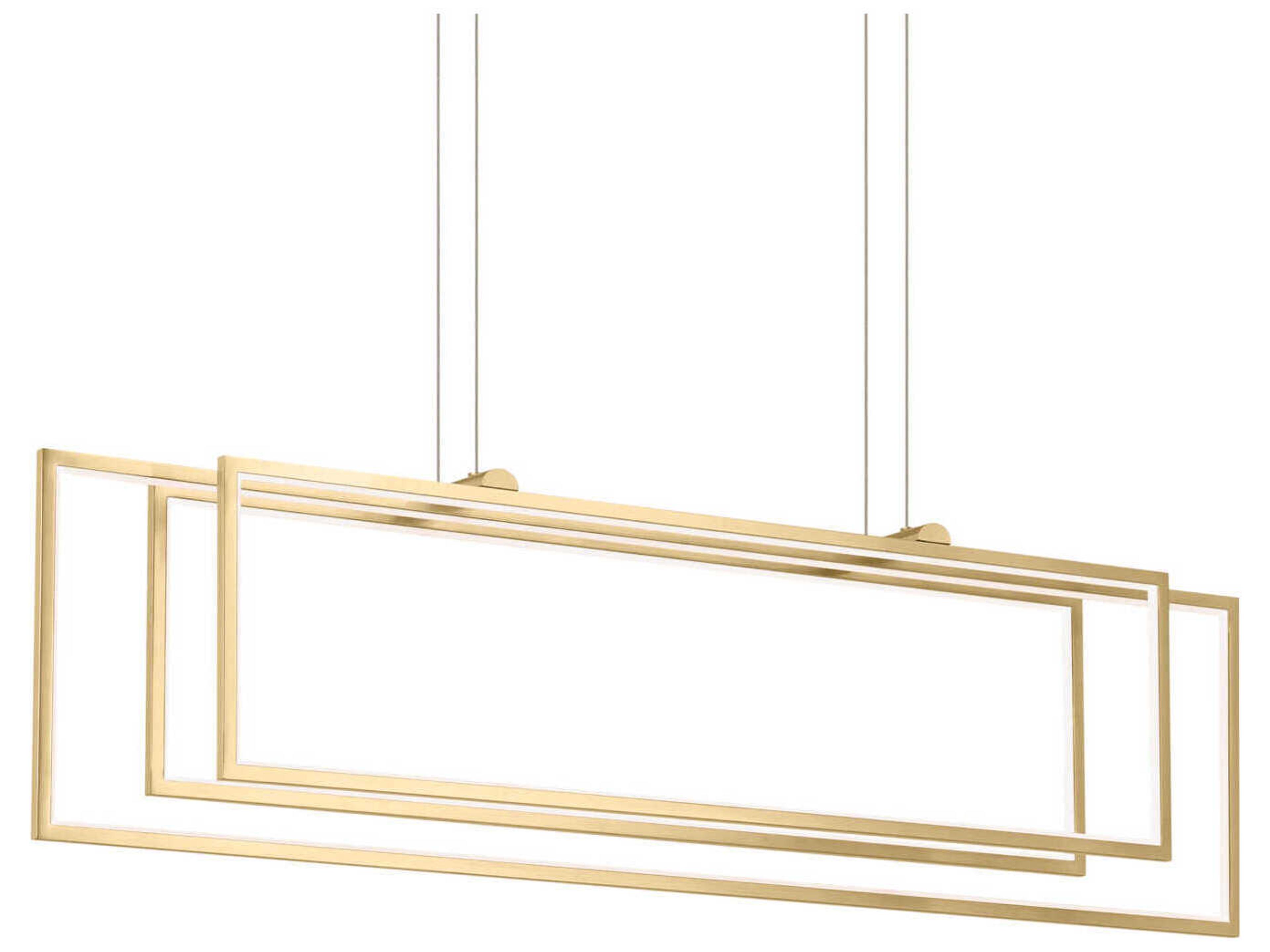 Elan Jestin 3-Light Champagne Gold Linear Island Pendant