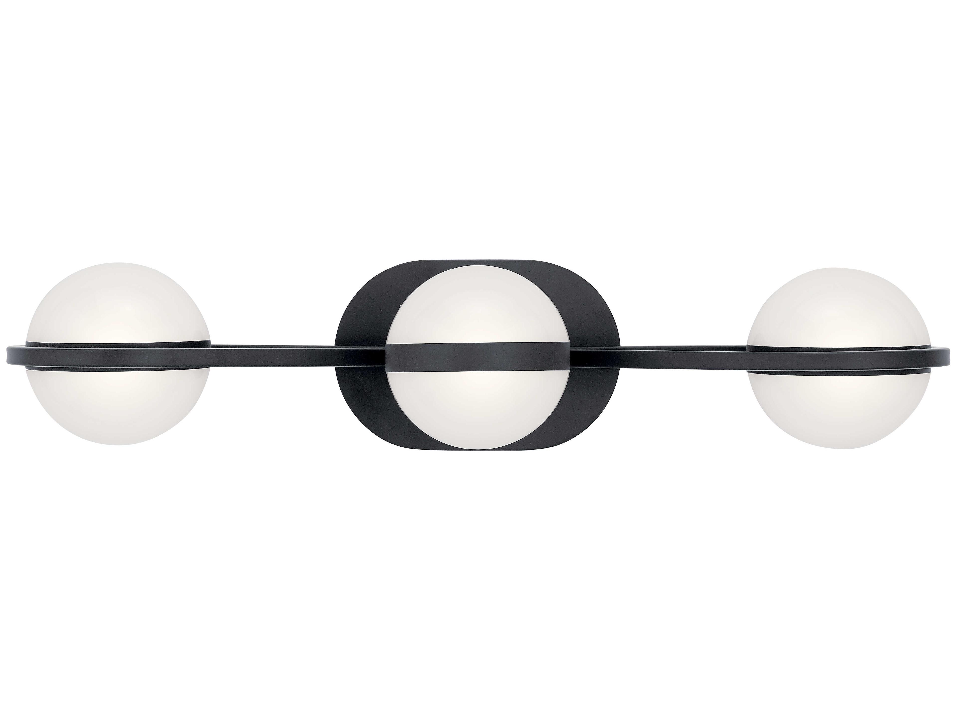 Elan Brettin 3-Light Matte Black LED Vanity Light