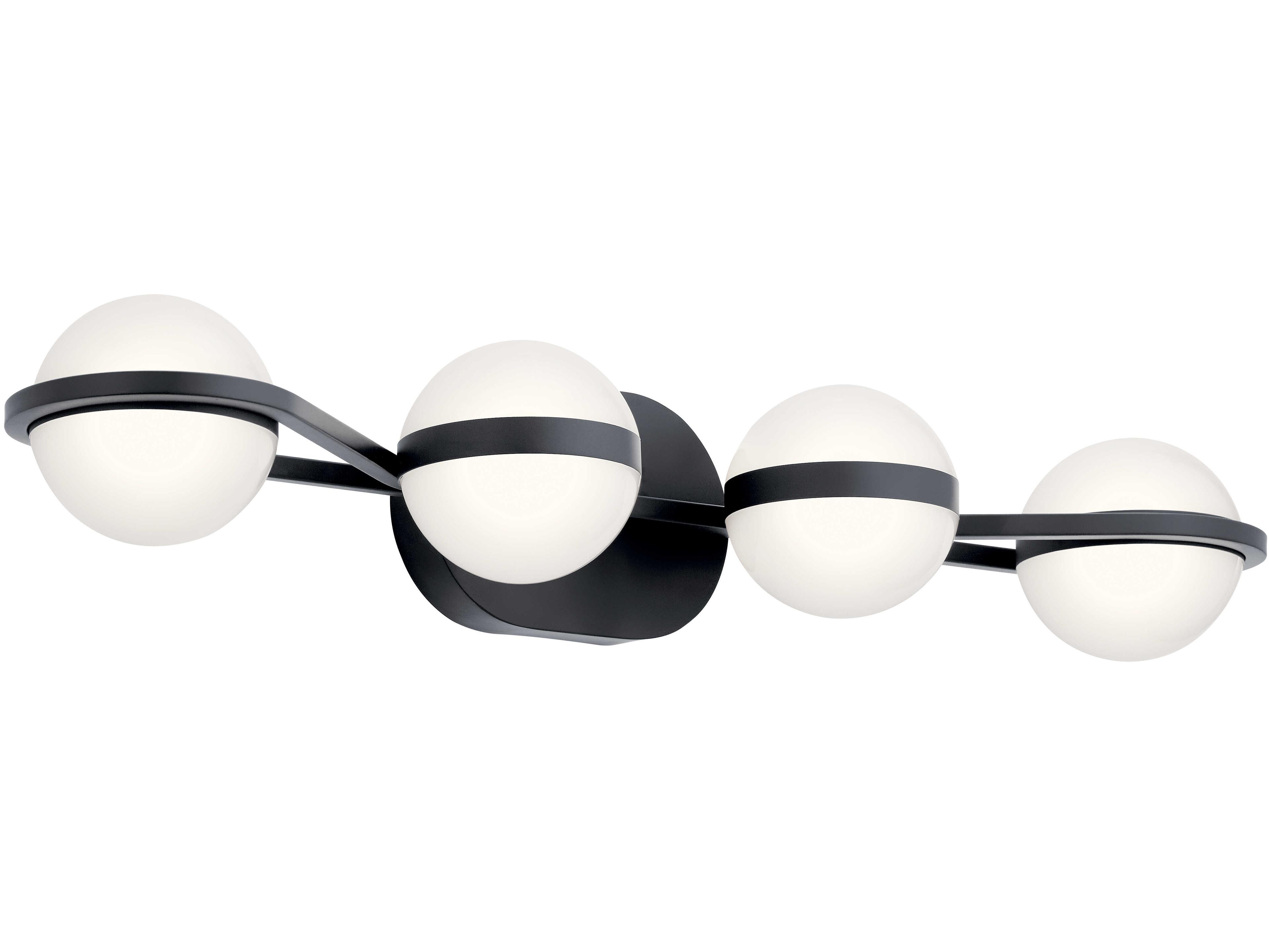 Brettin 4-Light Matte Black LED Vanity Light